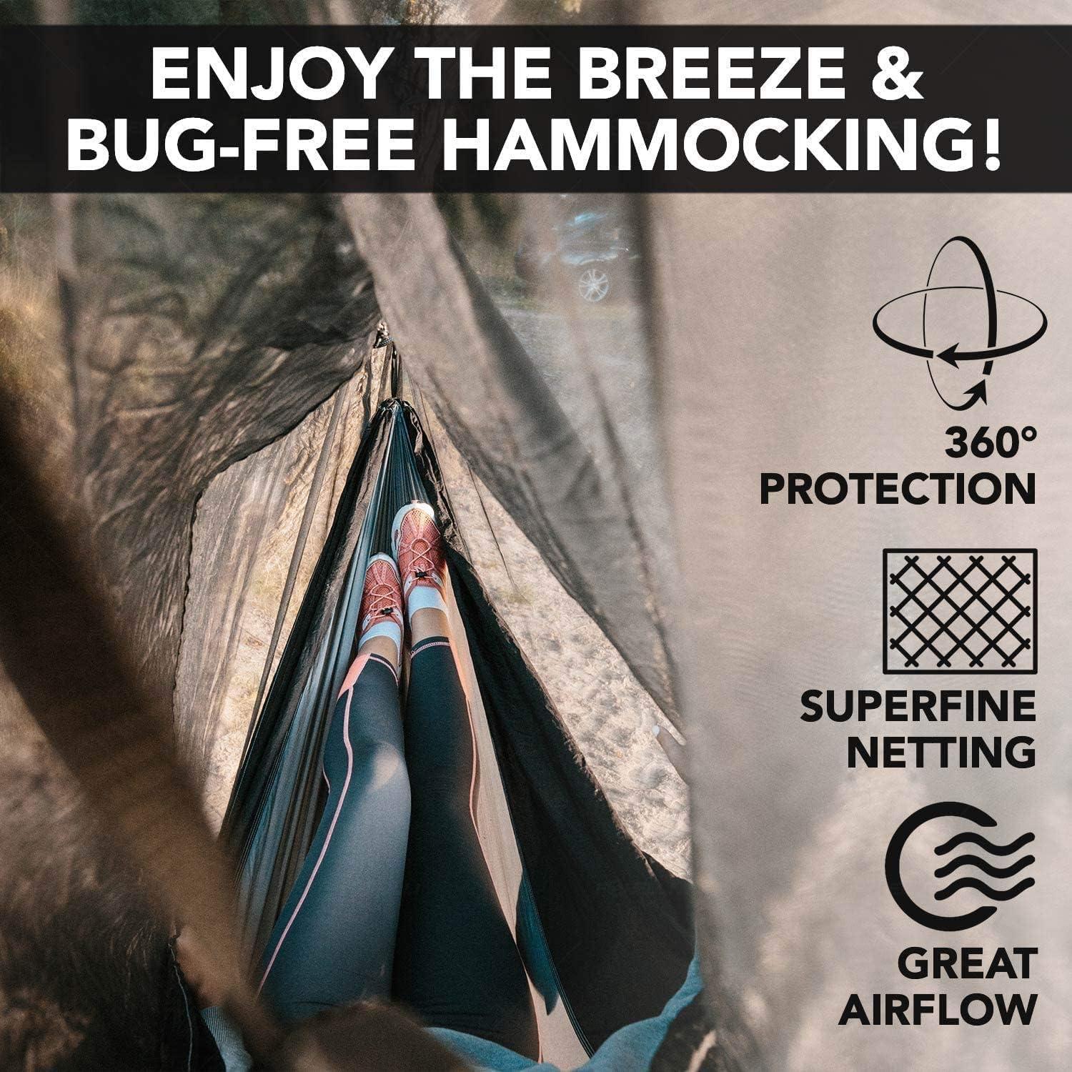 Conjunto de Camping Foxelli - Hamaca, Lona, Correas y Red XL