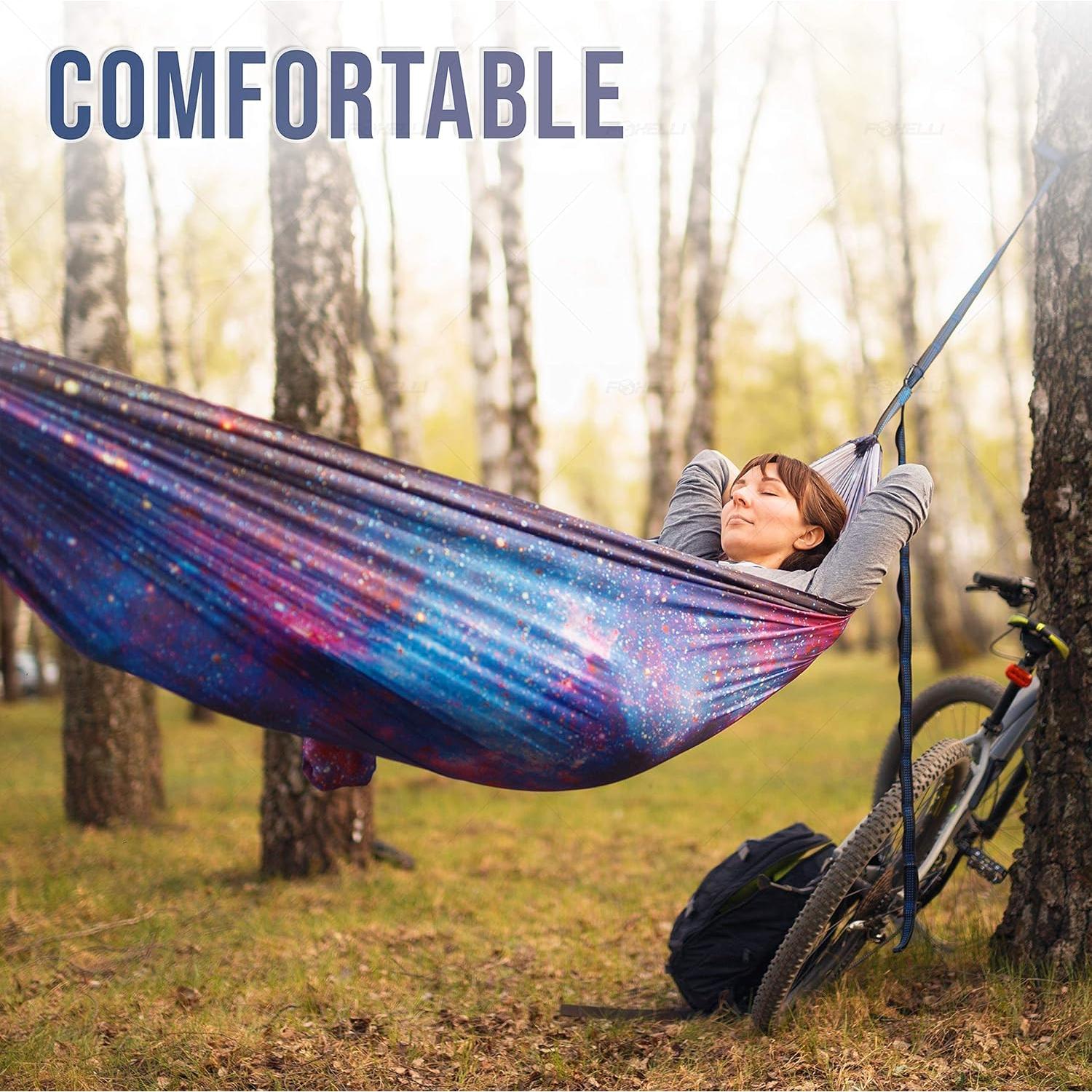 Hamaca de Camping Foxelli con Cintas y Lona de Lluvia