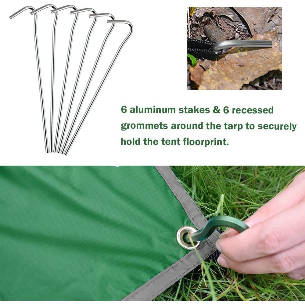 Huella de Tienda Ayamaya Impermeable 1.83x2.13m para Camping