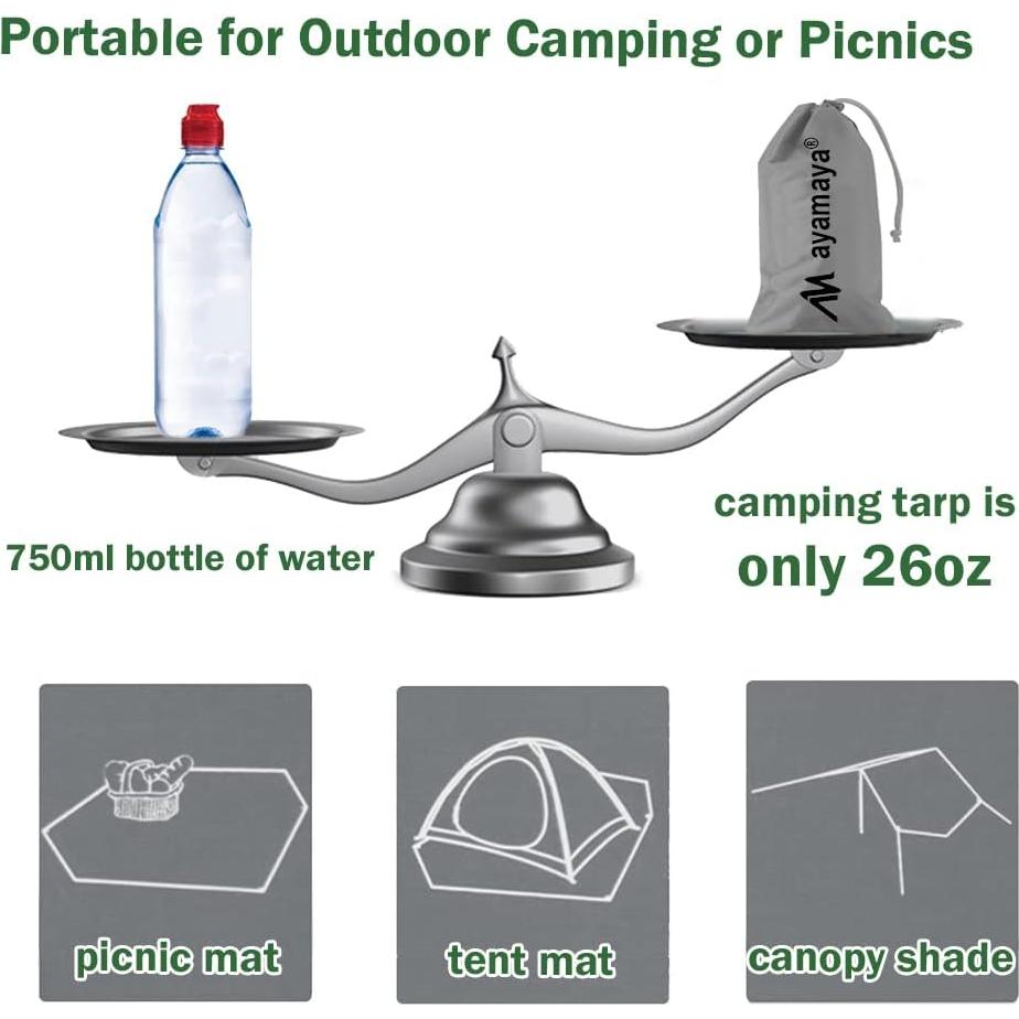 Huella de Tienda Ayamaya Impermeable 1.83x2.13m para Camping