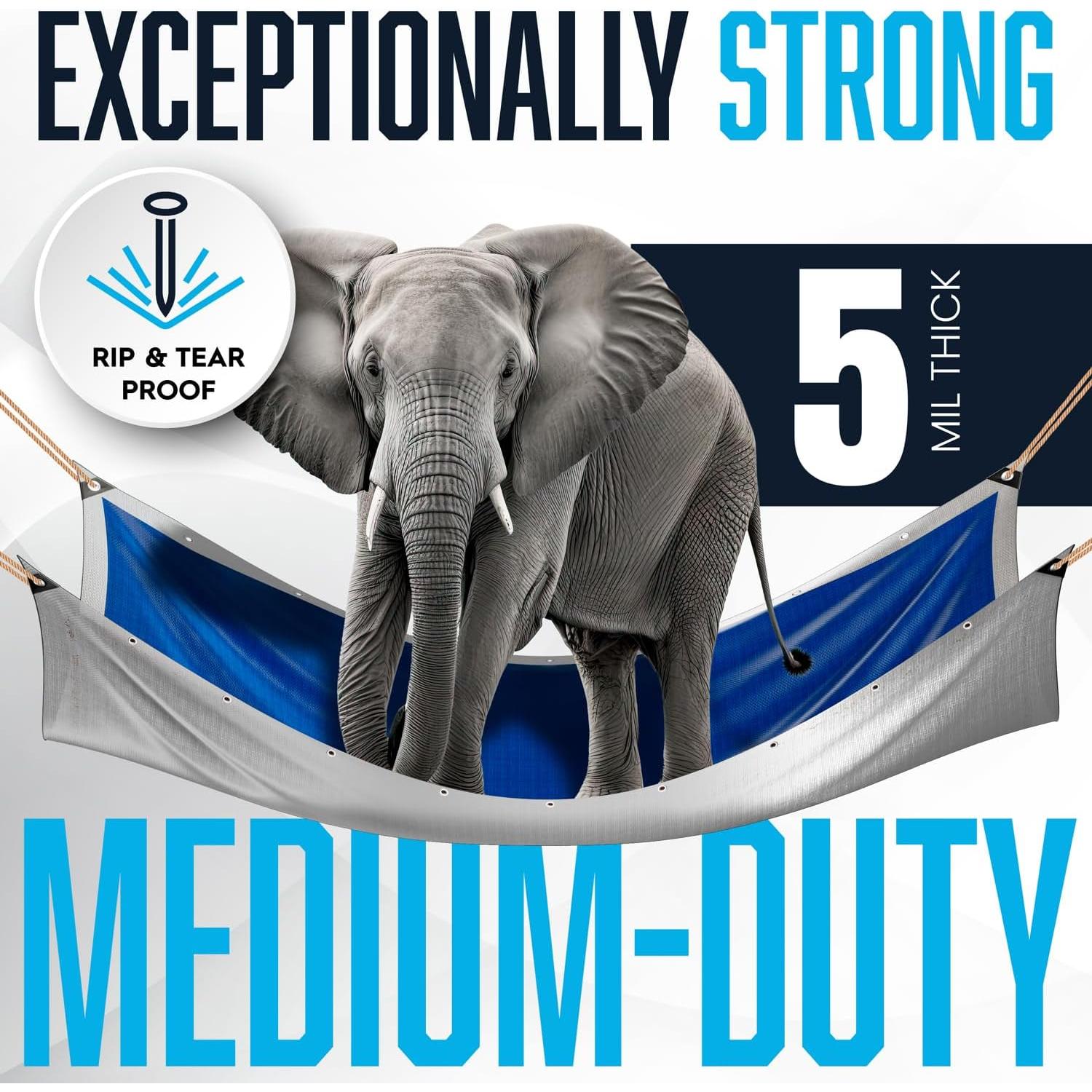 Lonas Plásticas Impermeables KING-A-MA-JIGS 8x10 Pies - 2 Paquete