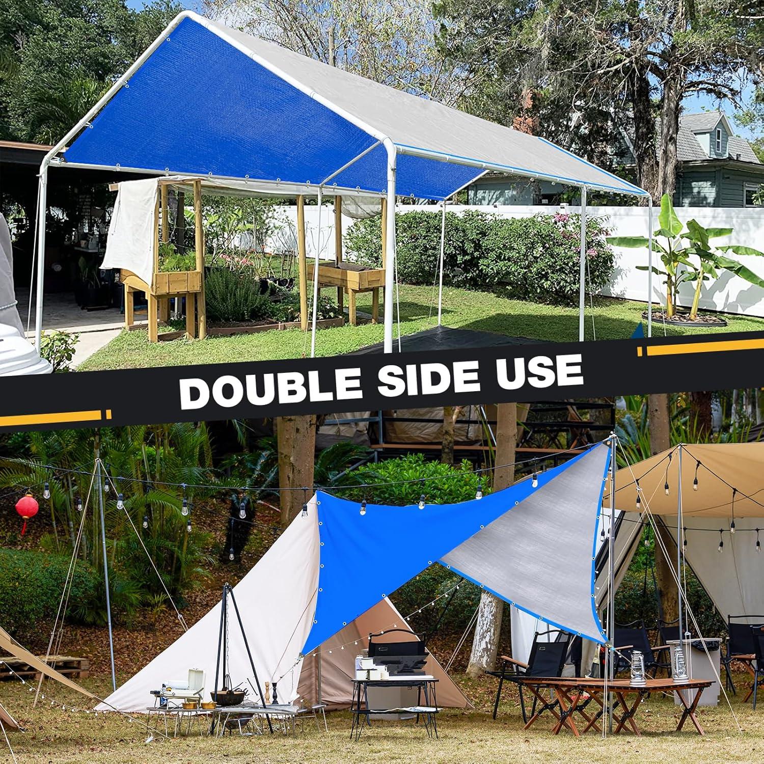 Lona Impermeable Winpull 10x20 Pies (3.05x6.1m) Azul 14 Mil