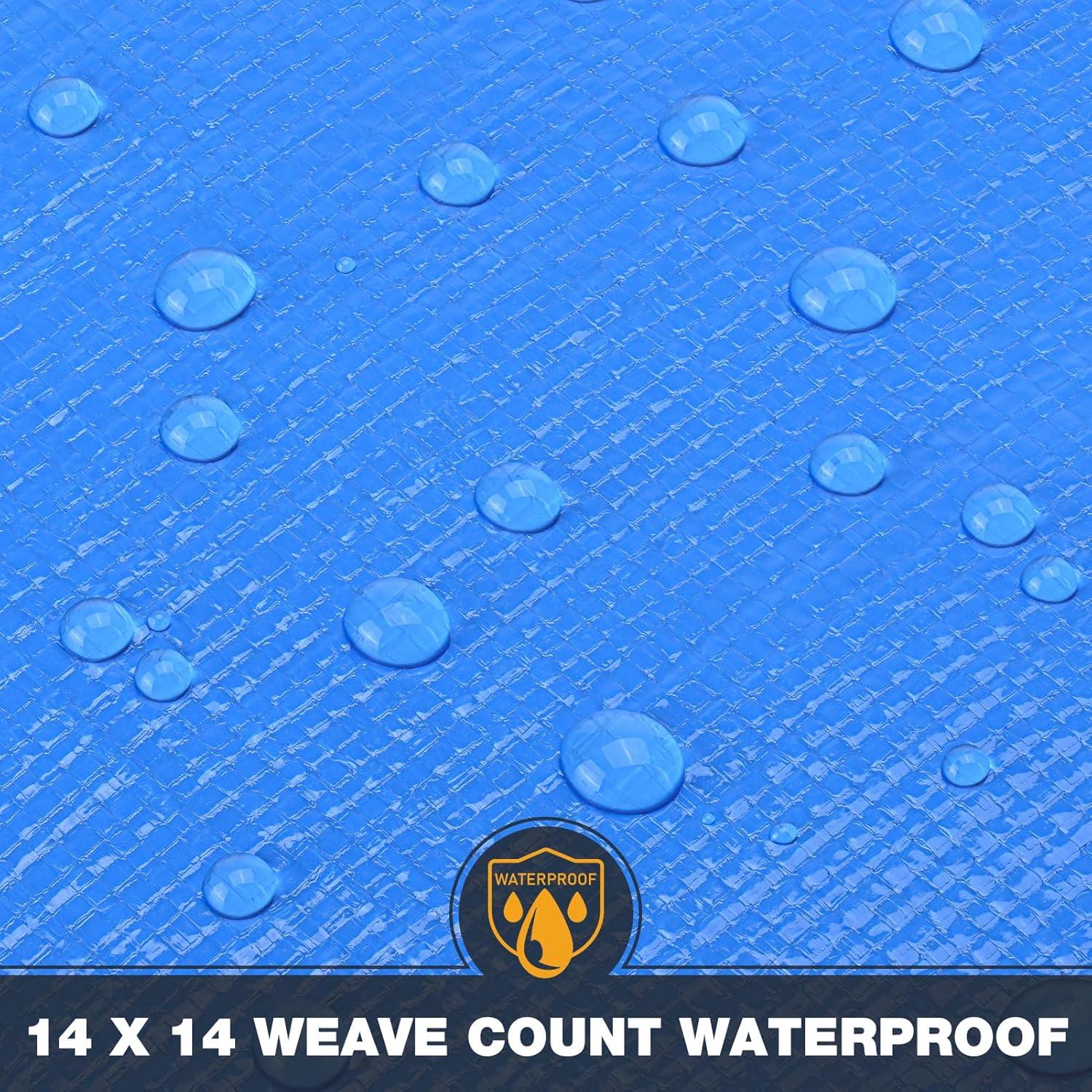 Lona Impermeable Winpull 10x20 Pies (3.05x6.1m) Azul 14 Mil