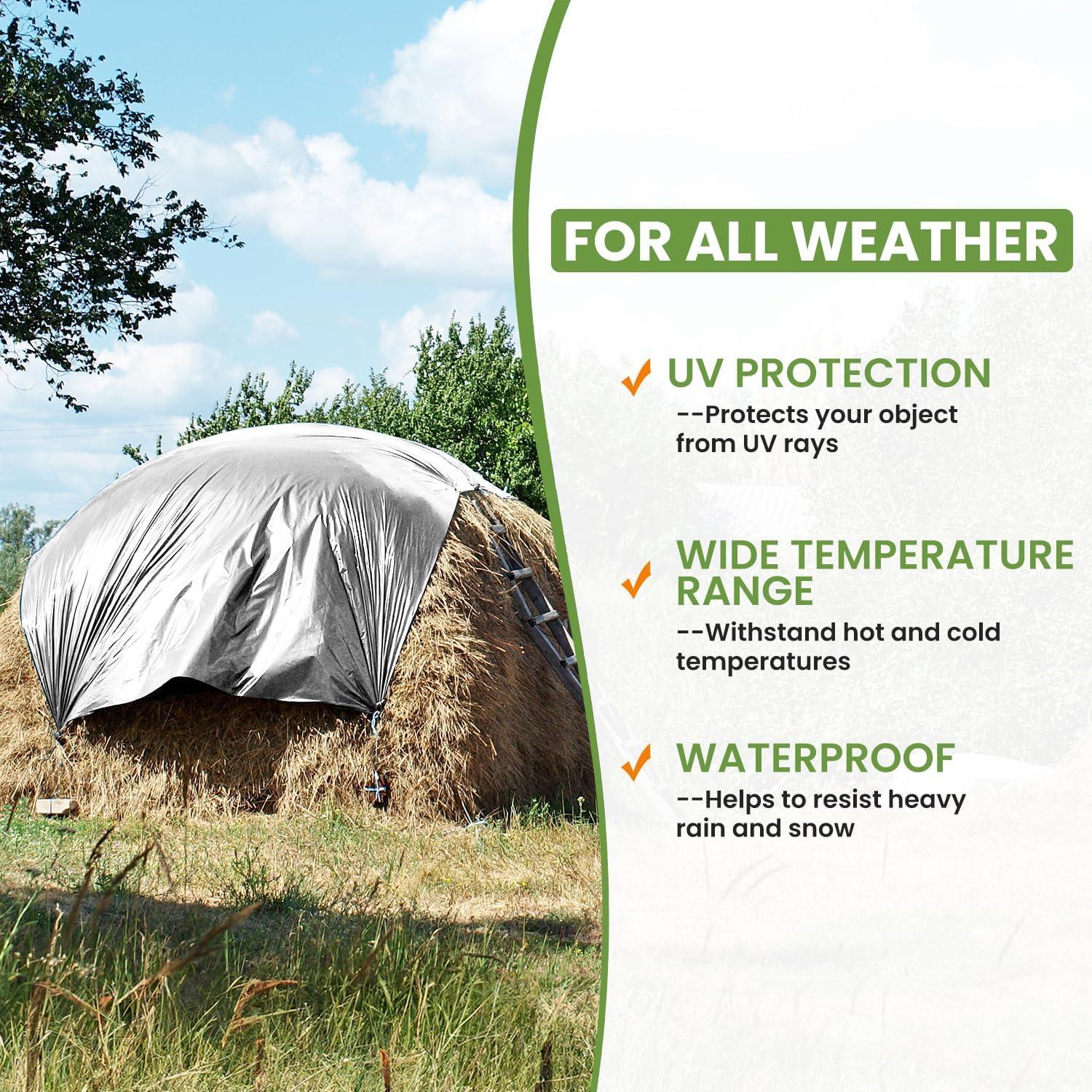 Lona Impermeable Pattiumo 10x20 Pies 16 Mil Plata/Negro