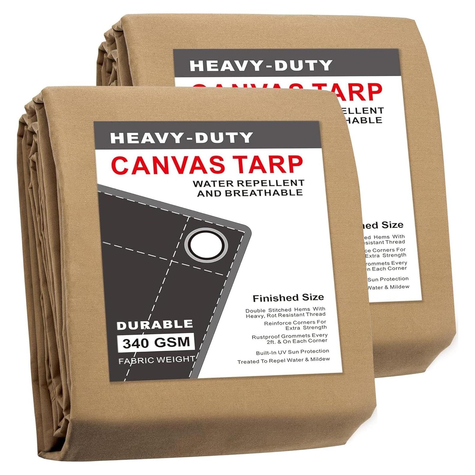 Lona CARTMAN Beige 8x10 pies 2PK Resistente al Agua