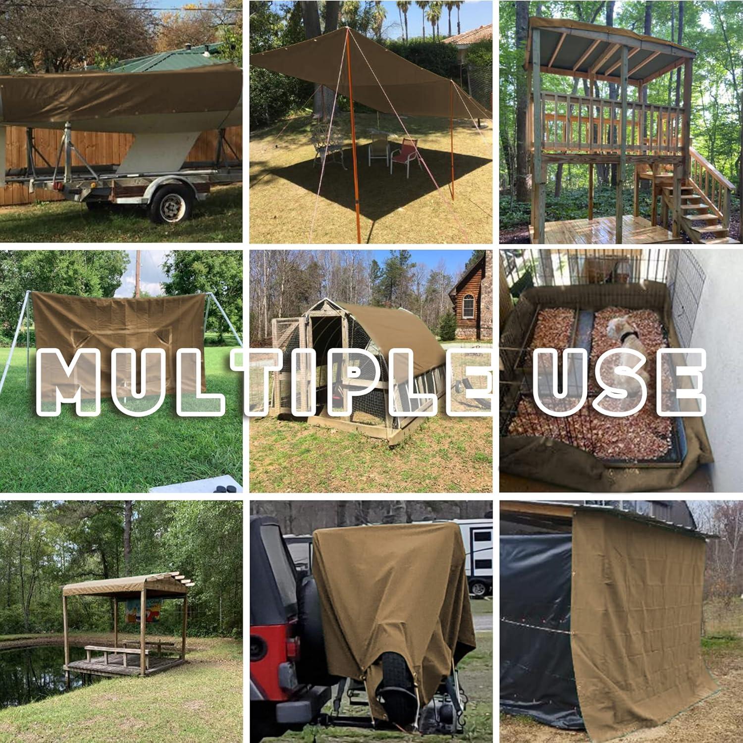 Lona CARTMAN Beige 8x10 pies 2PK Resistente al Agua