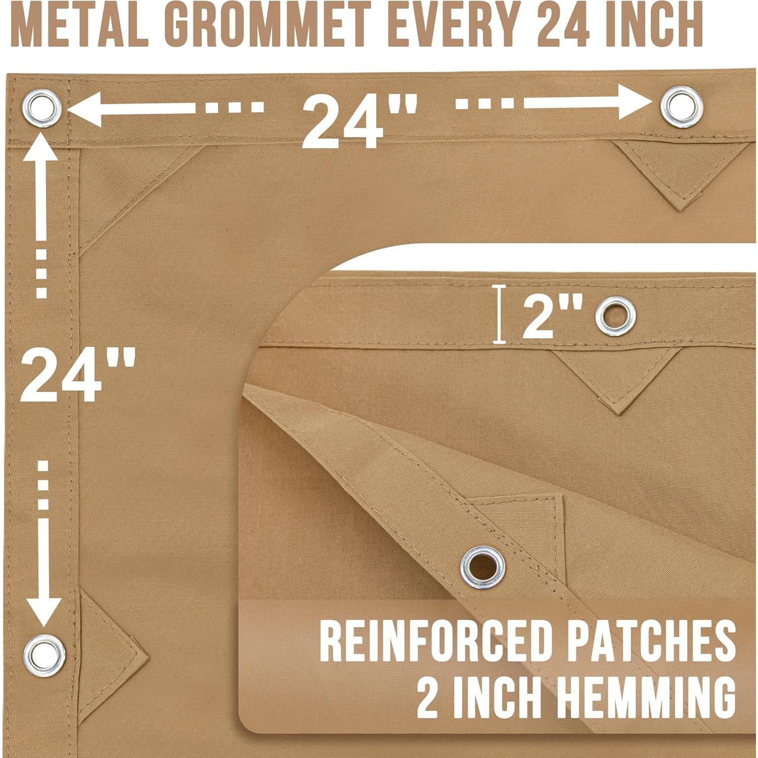 Lona CARTMAN Beige 8x10 pies 2PK Resistente al Agua