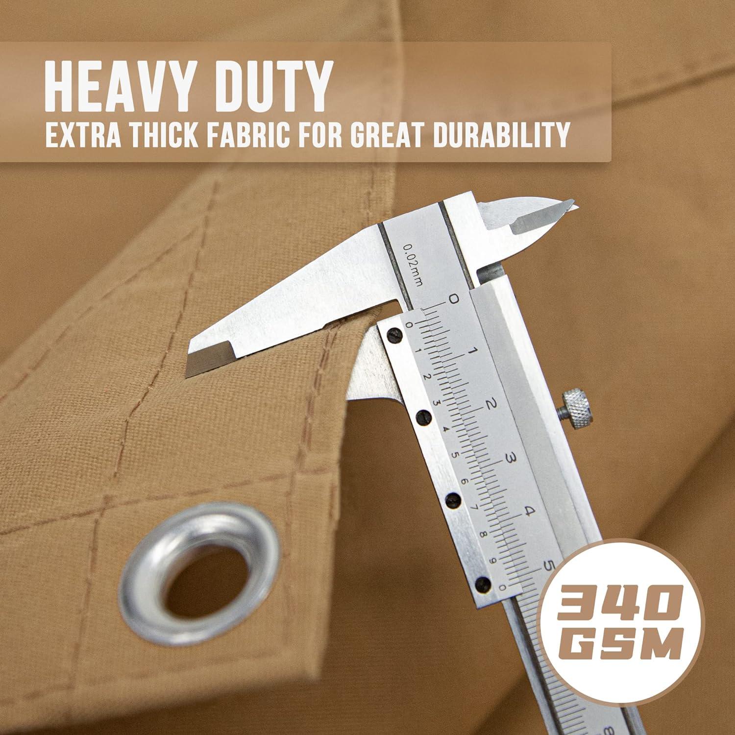 Lona CARTMAN Beige 8x10 pies 2PK Resistente al Agua