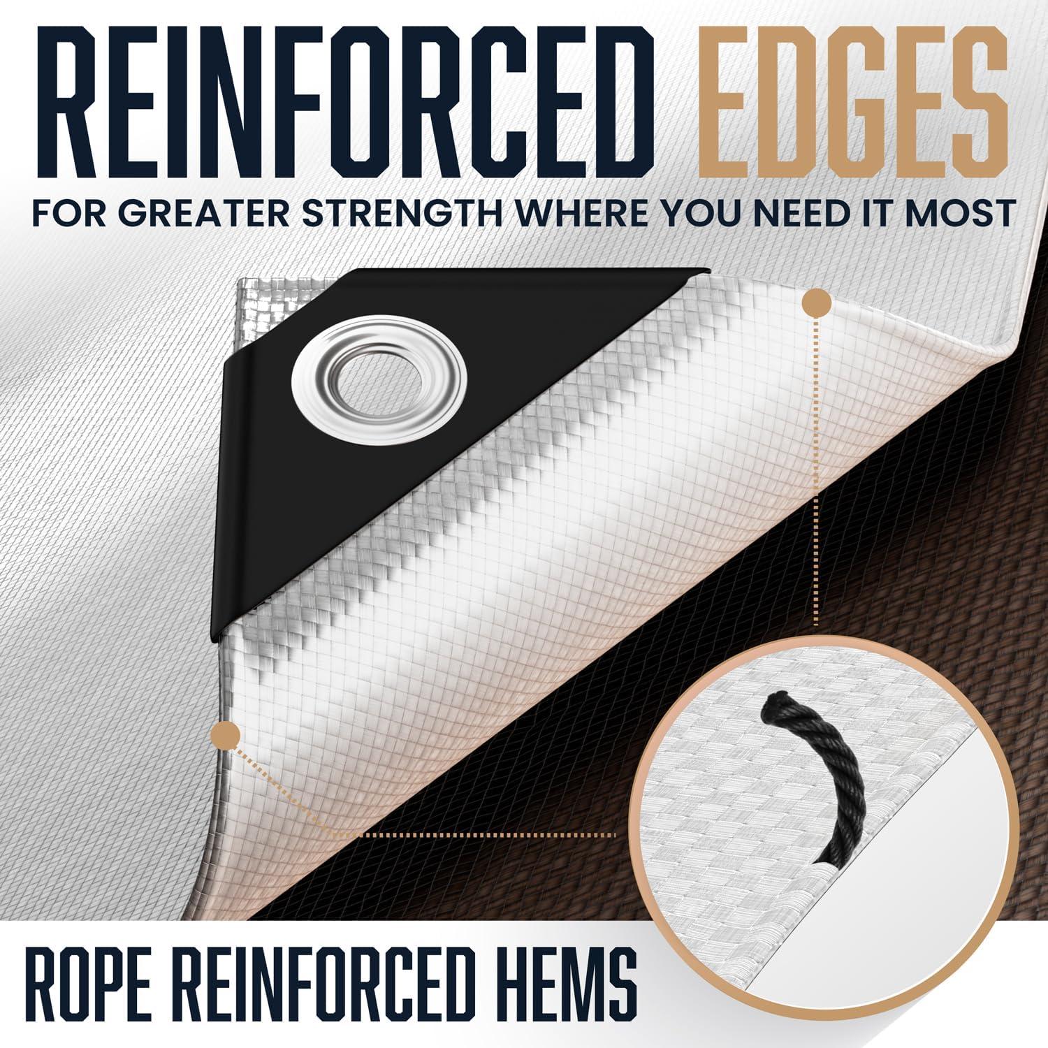 Lona Plástica Impermeable 6x8 Pies King-A-MA-JIGS - 2 Paquete