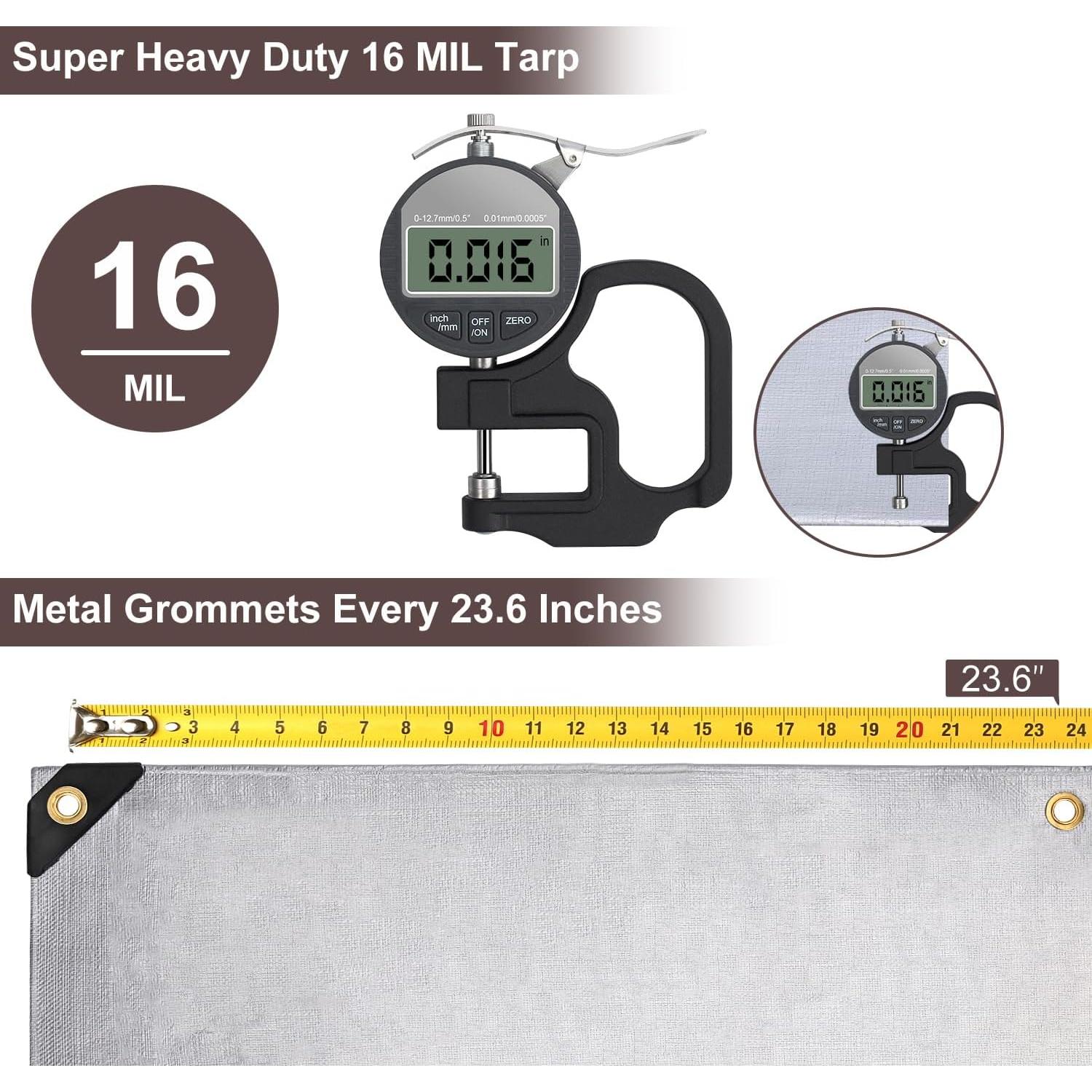 Lona Impermeable Patiobay 3.05x3.05m 16 Mil Resistente UV