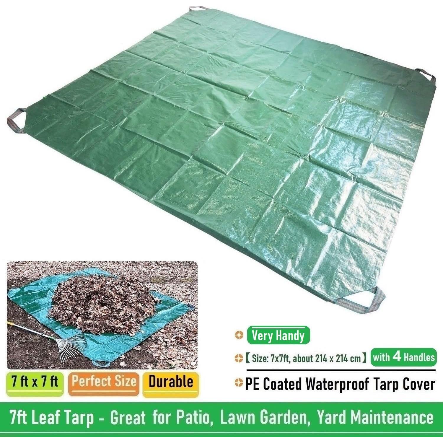 Tarp Impermeable Tespher 7x7 Pies con 4 Mangos Verde