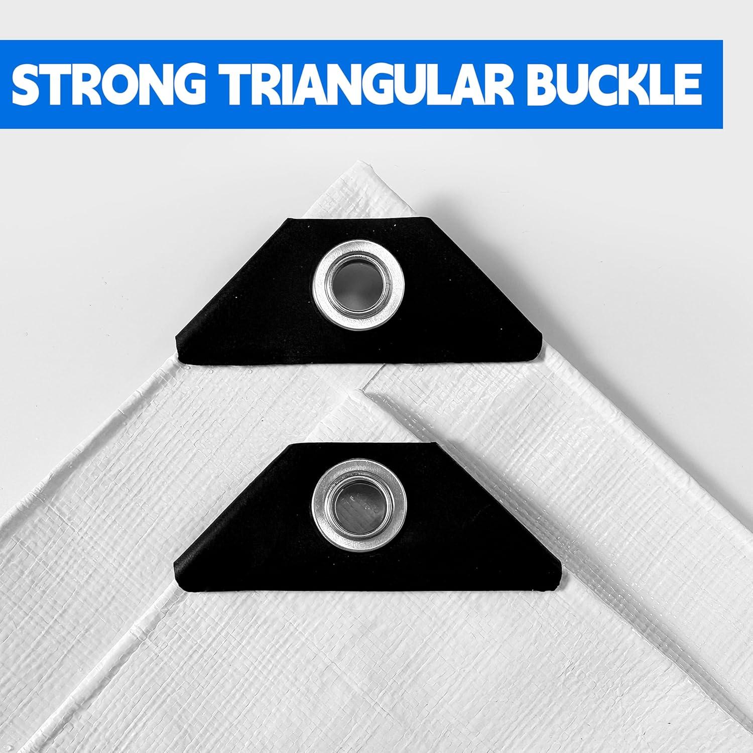 Lona Impermeable MVPNET 3.05x3.66m 12mil Blanca Resistente UV