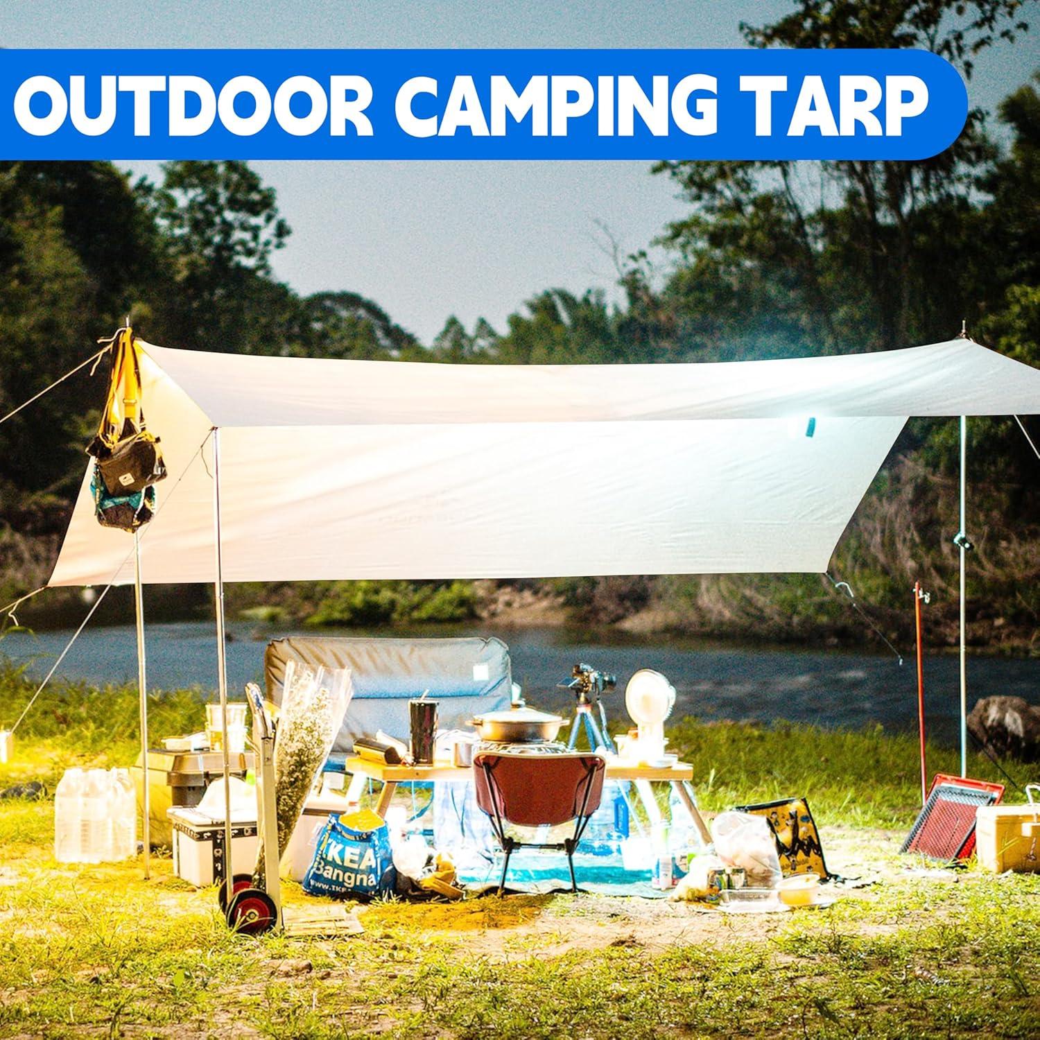 Lona Impermeable MVPNET 3.05x3.66m 12mil Blanca Resistente UV