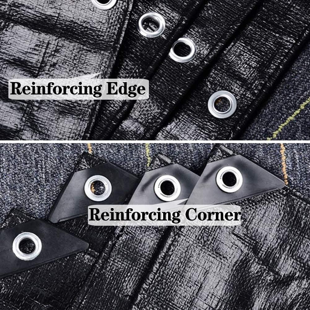 Lona Impermeable TEZONG 6x6 pies 12 Mil - 2 Pack Negra