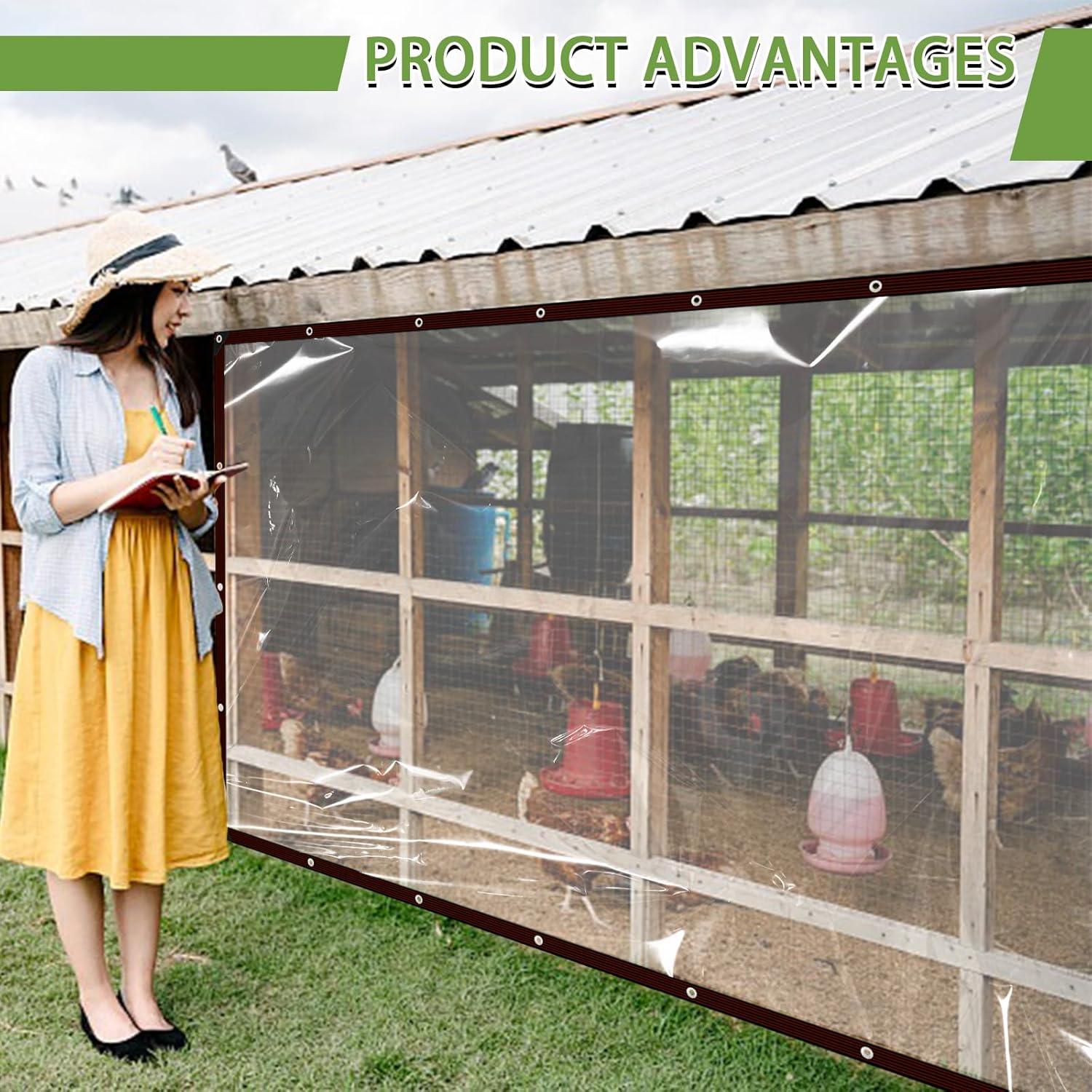 Lona Transparente Impermeable Cenhadam 1.22x1.83m Multiusos