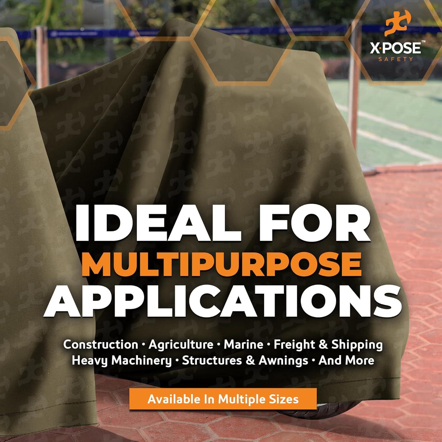 Lona de Seguridad Xpose 3.05m x 3.66m Verde Oliva Resistente al Agua