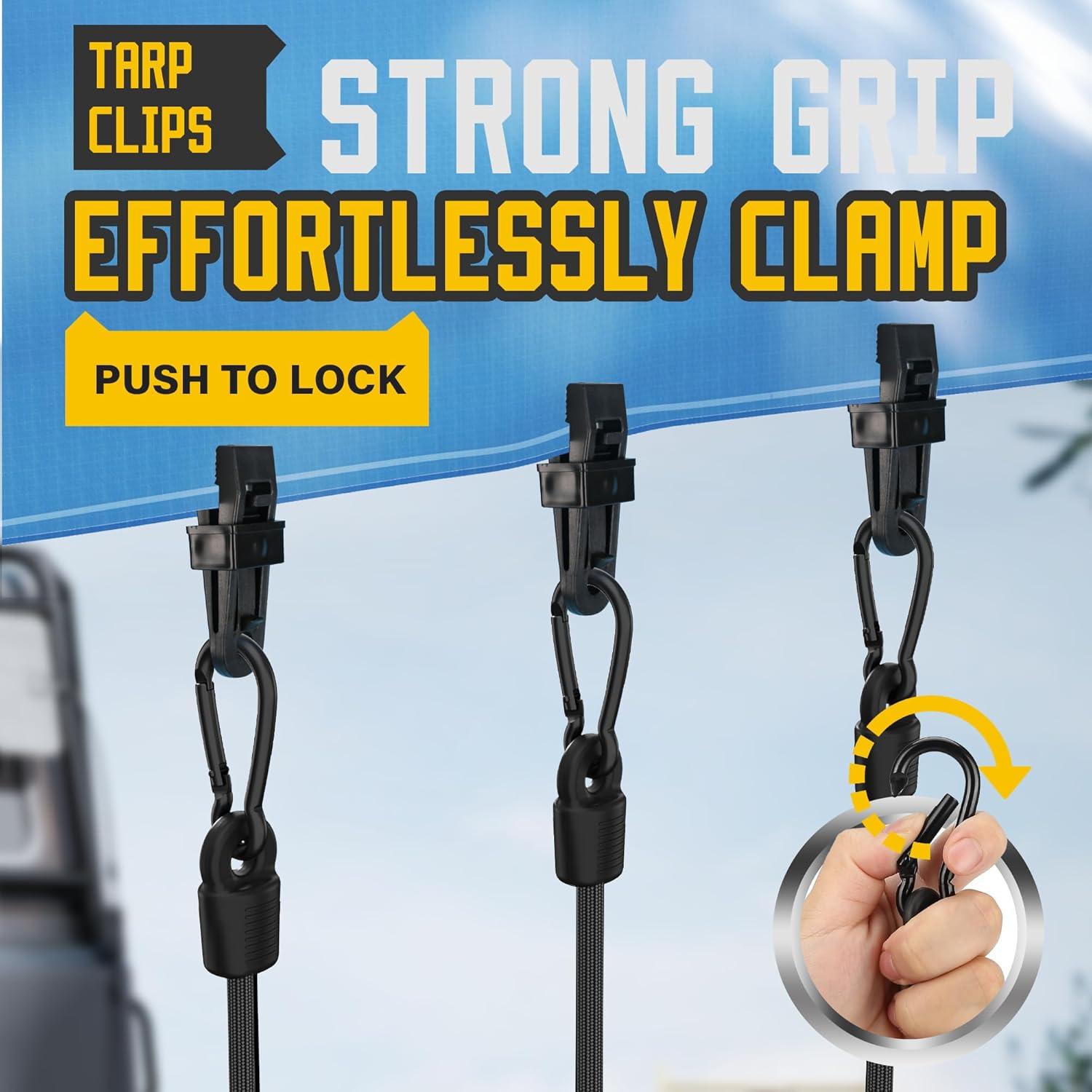 Cuerdas Bungee Ajustables Rugtol 12 Piezas 121.92 cm