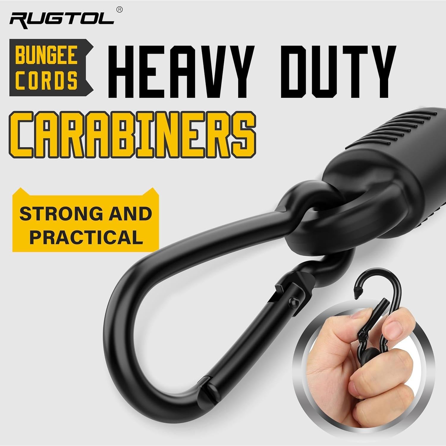 Cuerdas Bungee Ajustables Rugtol 12 Piezas 121.92 cm