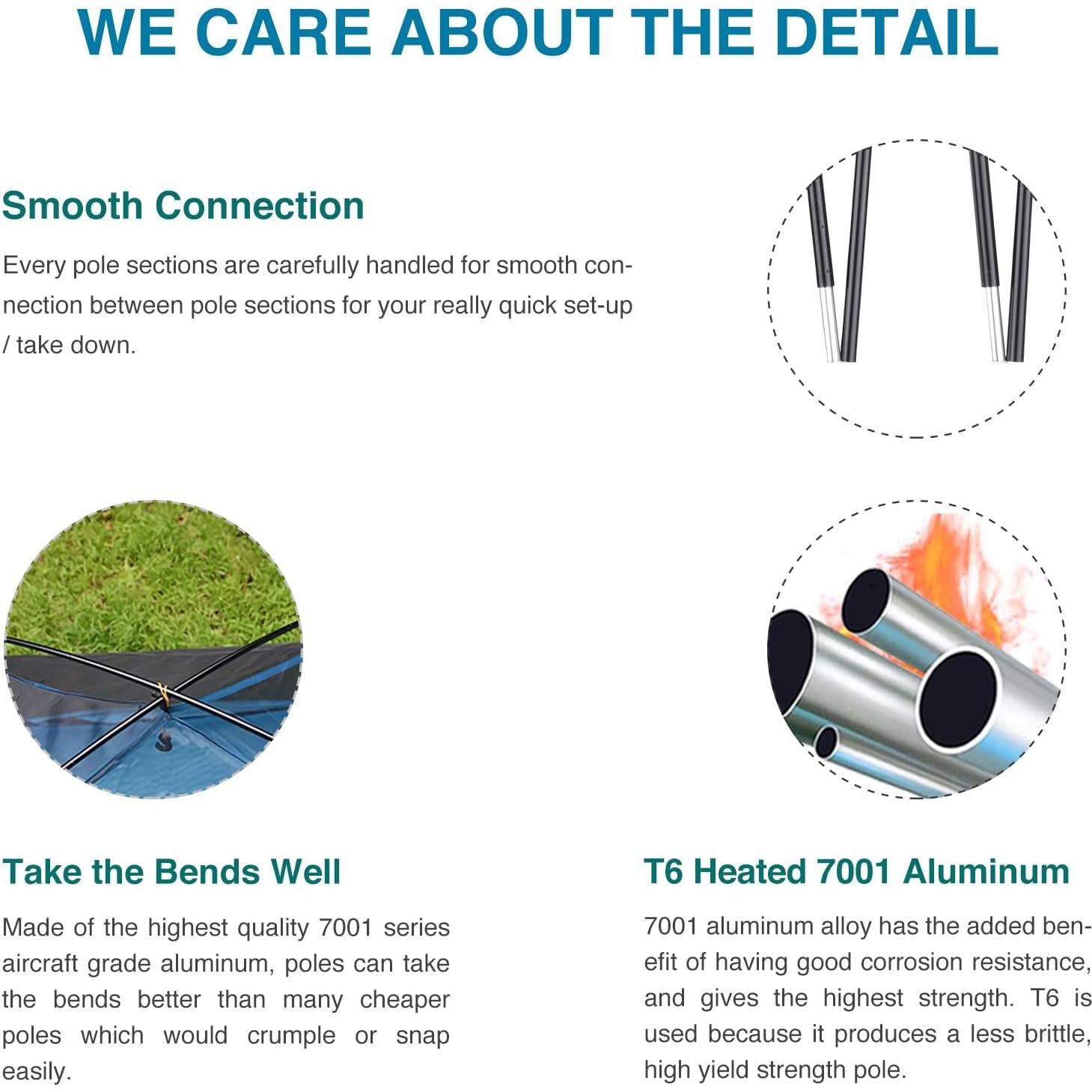 Postes de Tienda Preensamblados BRILLIANCE4U 25 pies Aluminio