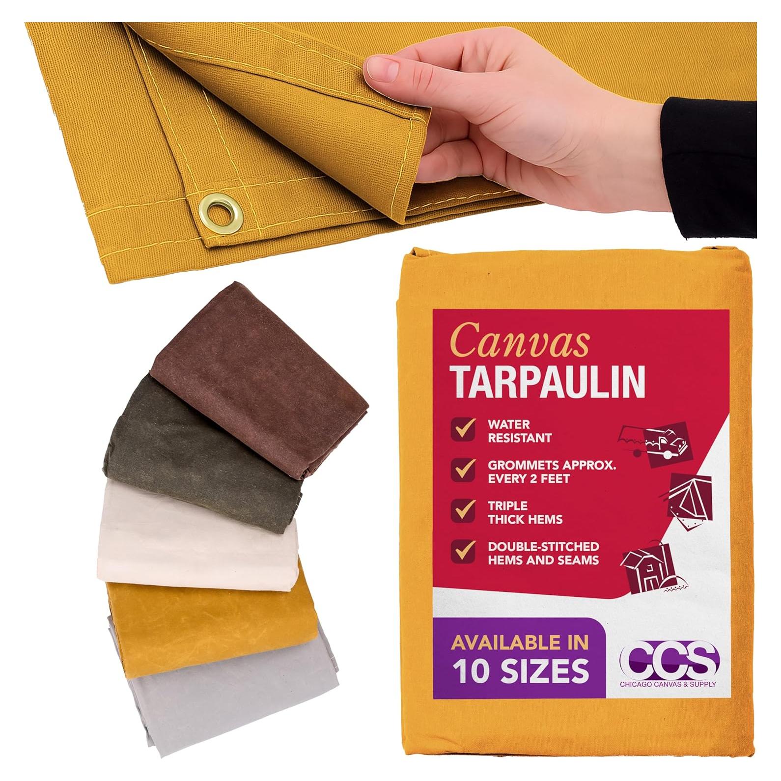 Cubierta Lona Impermeable CCS 3.05x3.66m Oro Resistente