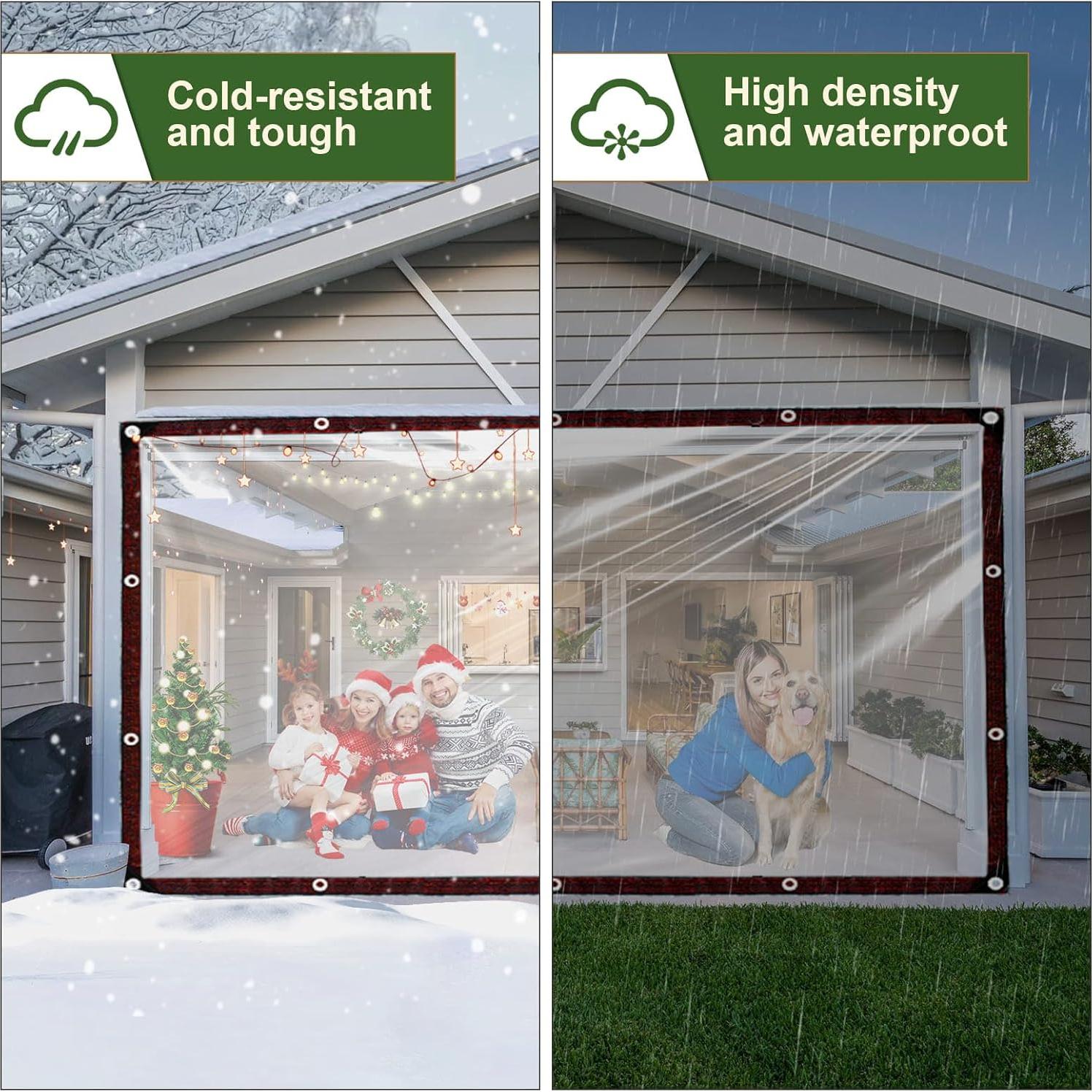 Lona Transparente Impermeable YuayiJubil 1.83x1.83m para Jardín