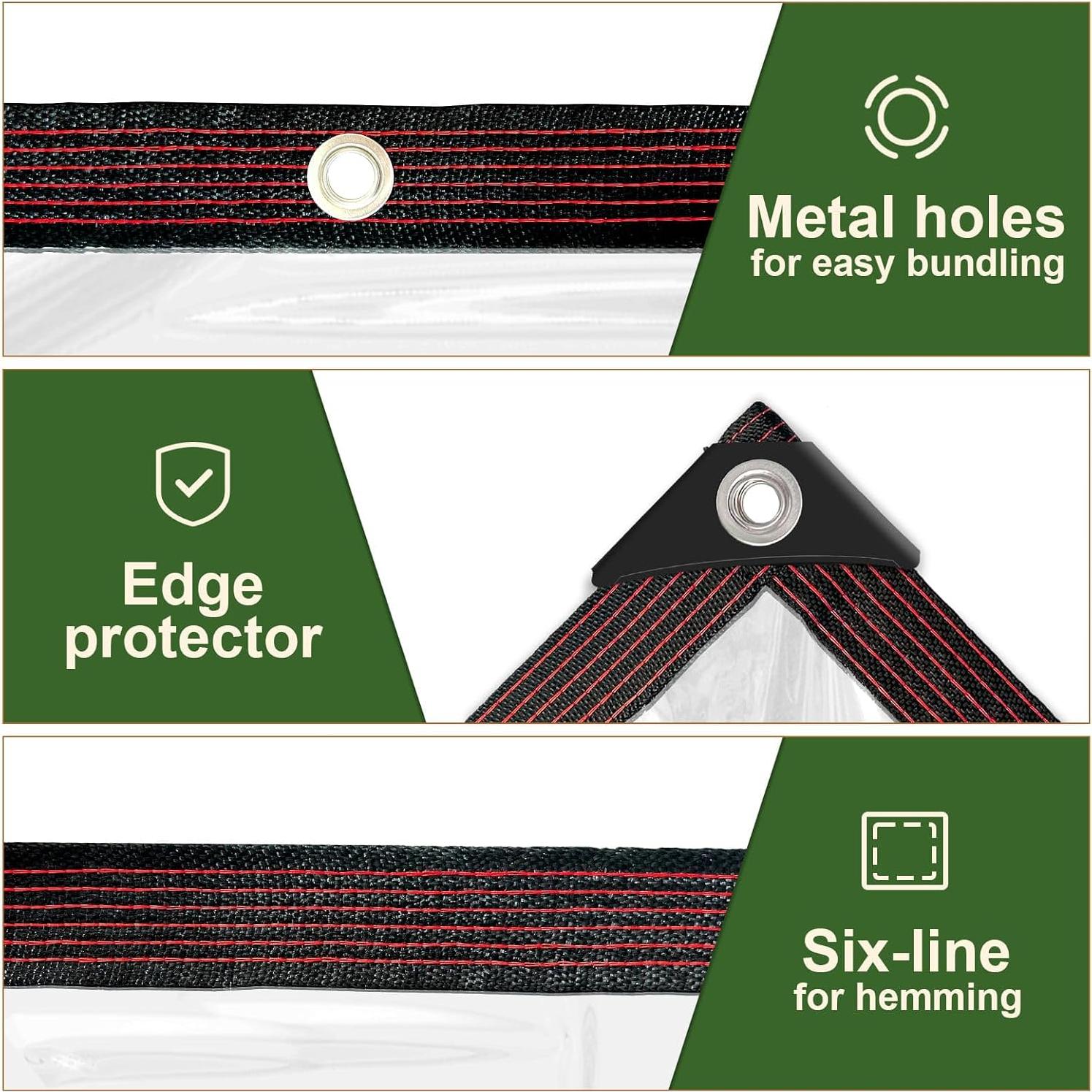 Lona Transparente Impermeable YuayiJubil 1.83x1.83m para Jardín