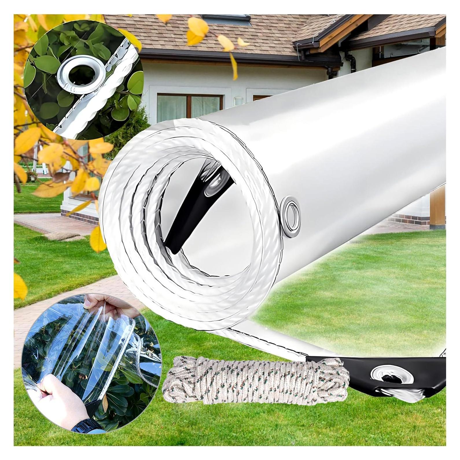 Lona Impermeable Transparente LCYFBE 1.4x2m con Ojetes