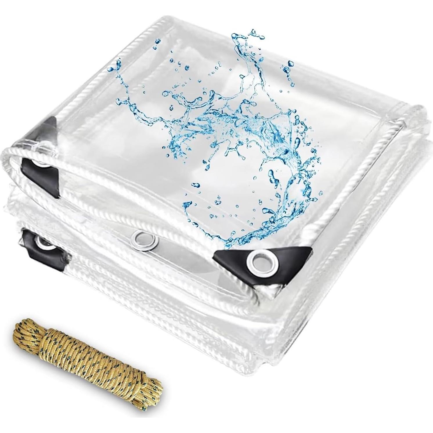 Lona Impermeable Transparente LCYFBE 1.4x2m con Ojetes