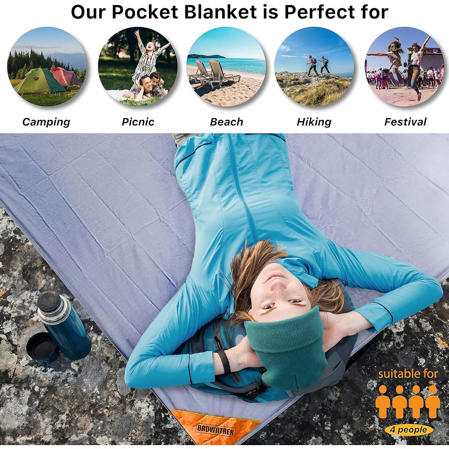 Manta de Picnic Plegable BROWNTREK 152x142cm Impermeable