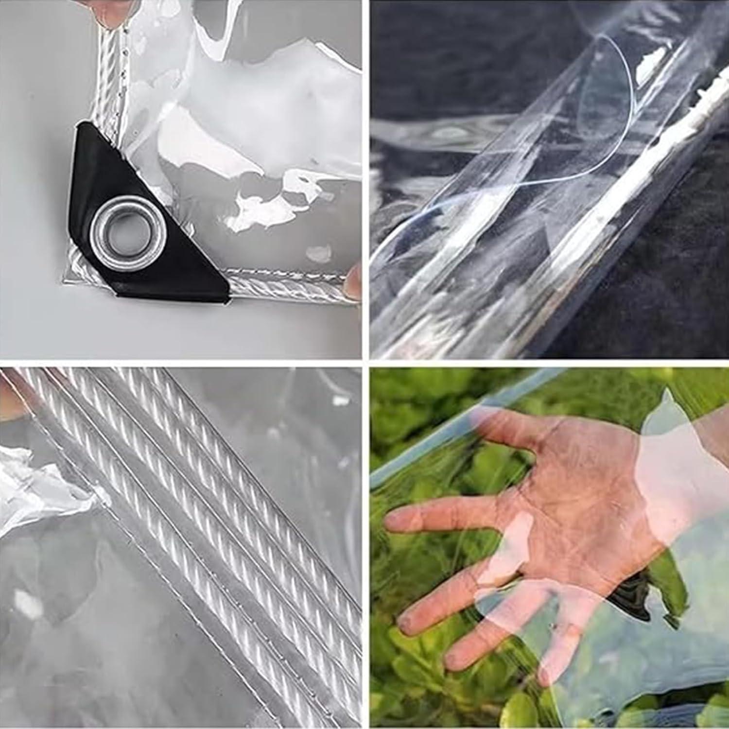 Lona de Vinilo Transparente 3x4m kgitpve 14 Mil Impermeable