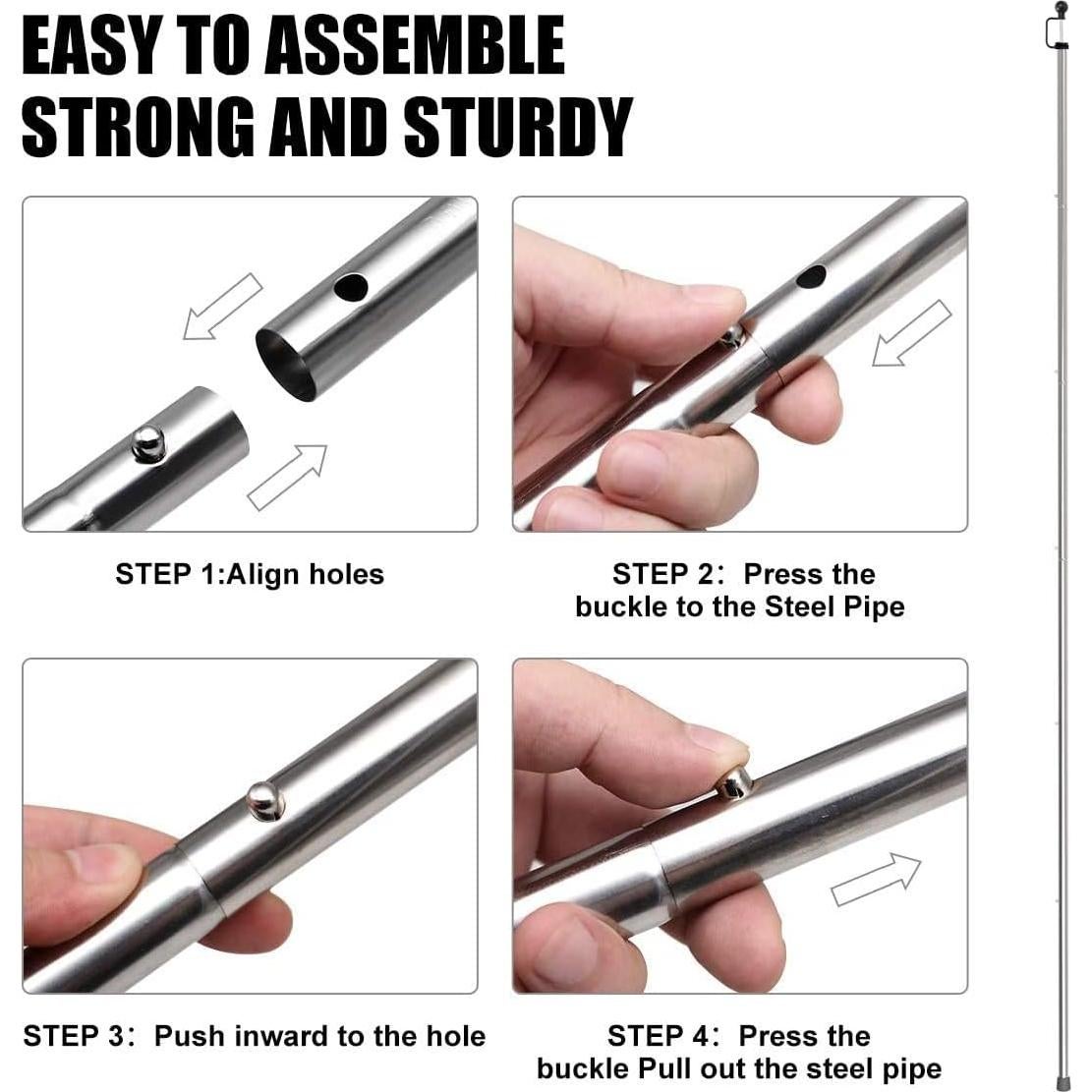 Postes Ajustables SAN LIKE para Tarp 81 a 241 cm - Set de 2