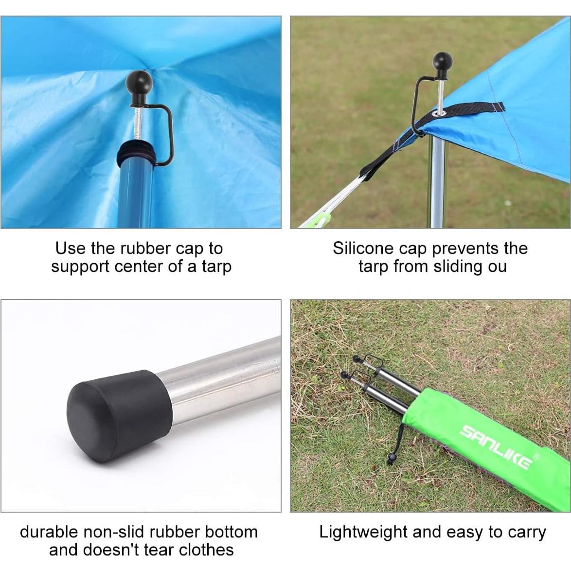 Postes Ajustables SAN LIKE para Tarp 81 a 241 cm - Set de 2