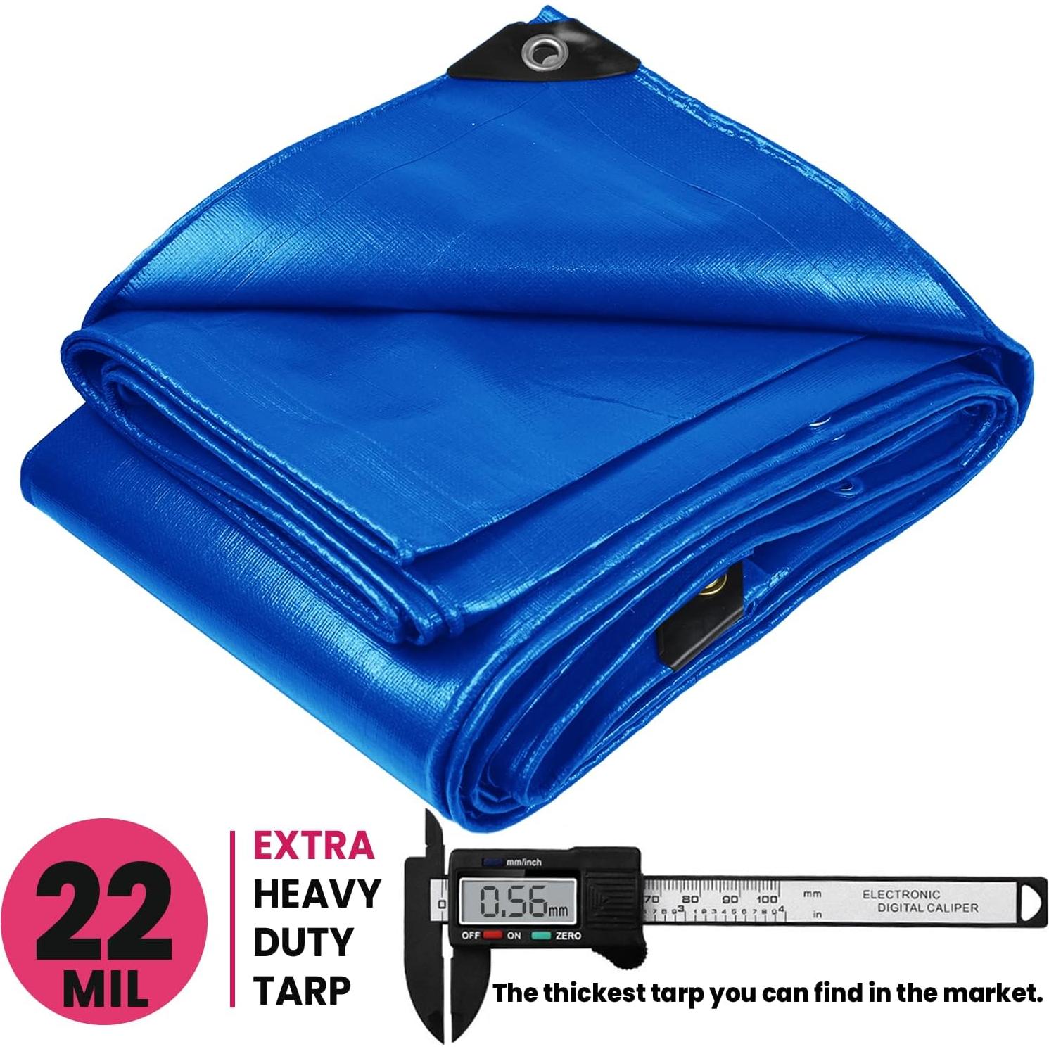 Lona PROTARP 7.32x7.32m Azul 22 Mil Impermeable UV Resistente