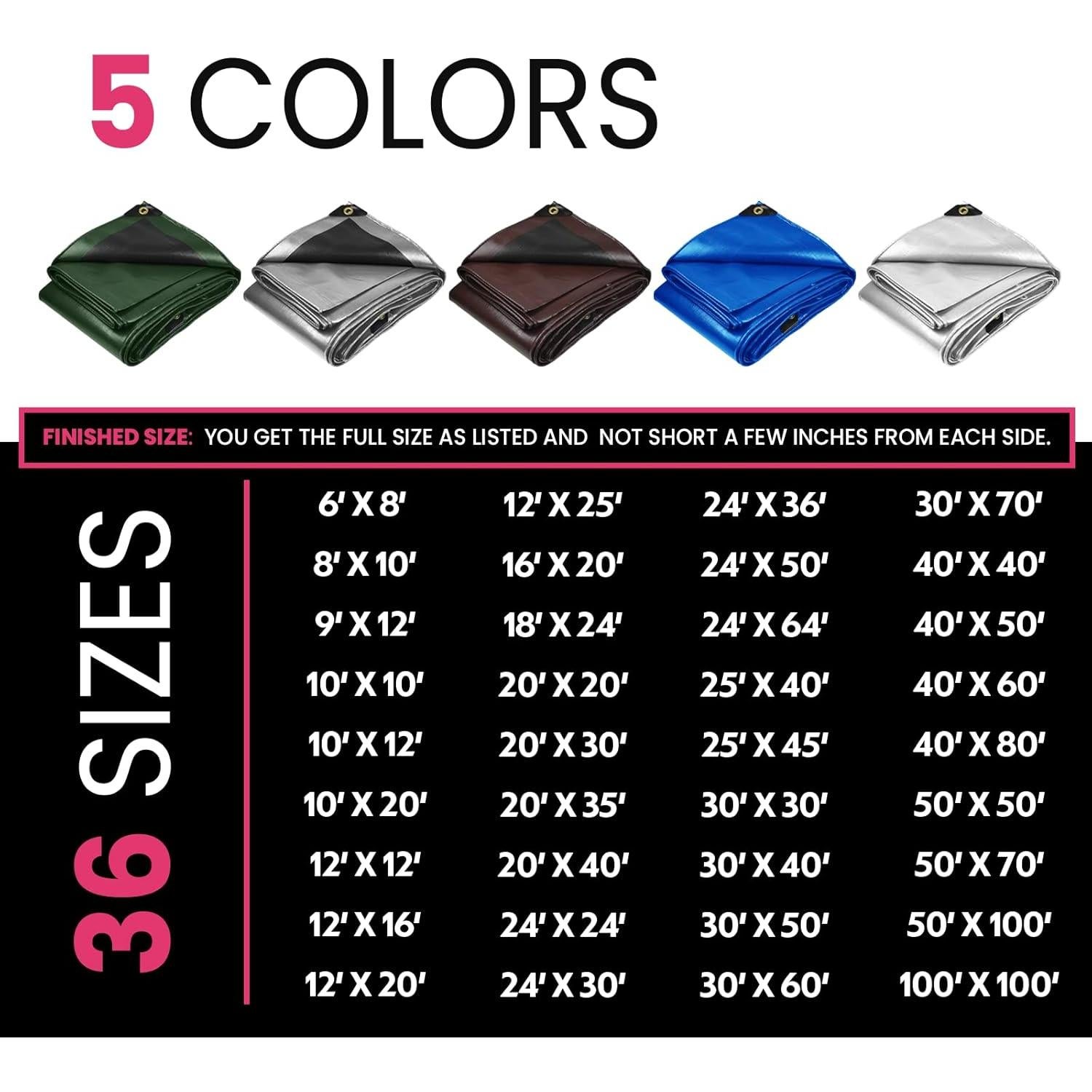 Lona PROTARP 7.32x7.32m Azul 22 Mil Impermeable UV Resistente