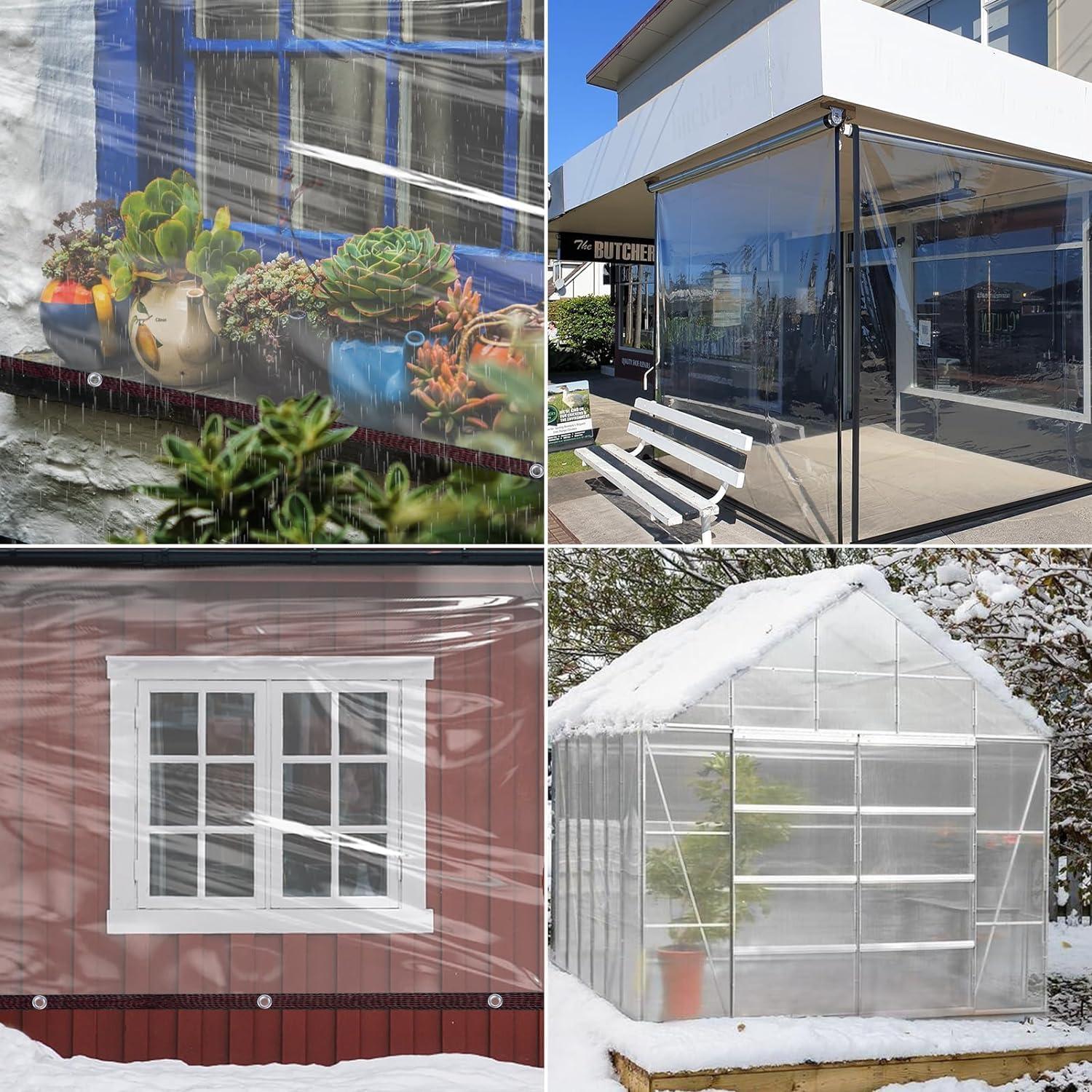 Lona Transparente Impermeable Aulock 2.99x2.99m 5mil