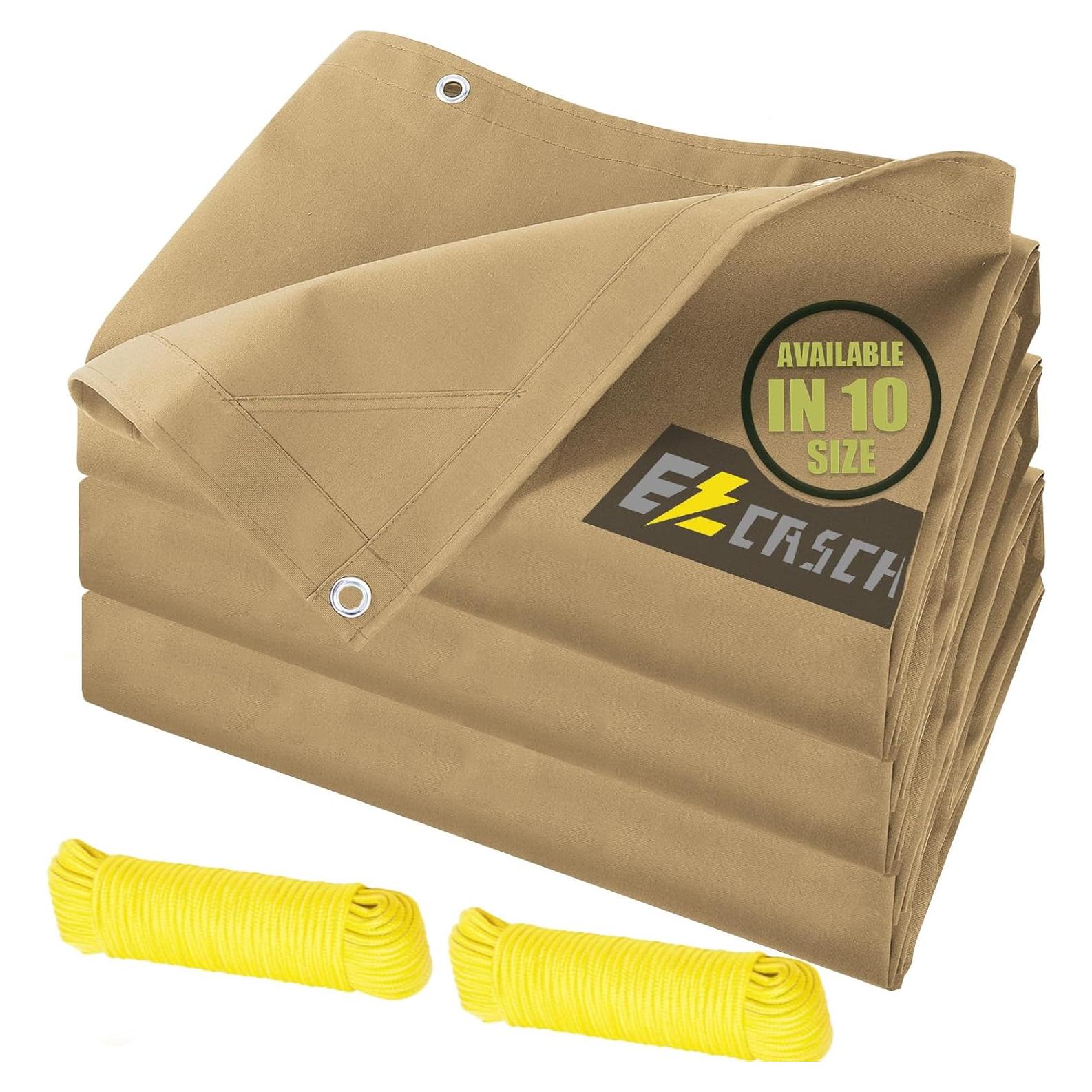 Lona de Lienzo Amarilla 20x30 ft Ezcasch Resistente al Agua