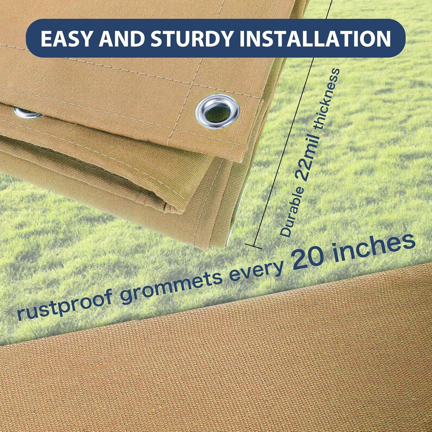 Lona de Lienzo Amarilla 20x30 ft Ezcasch Resistente al Agua