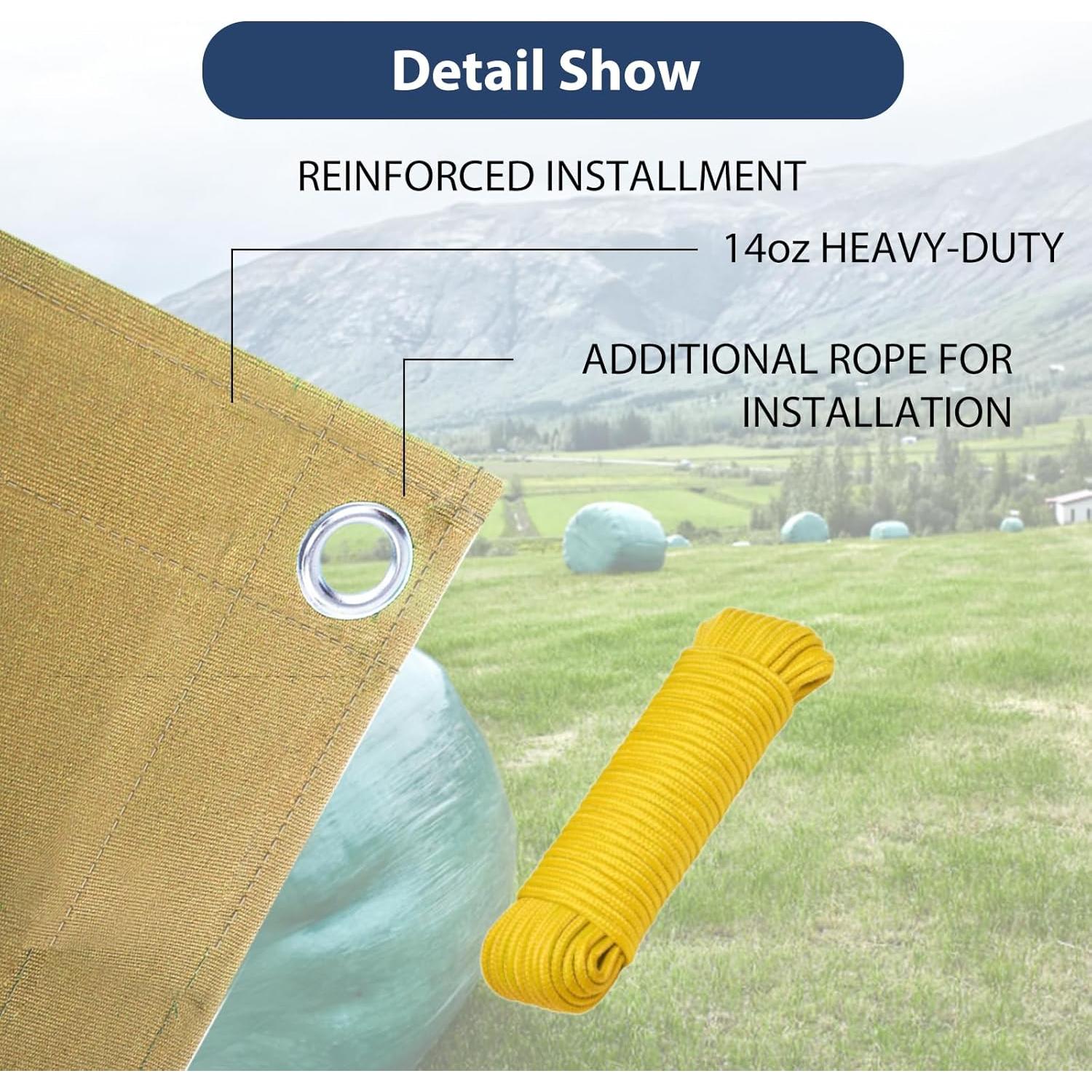 Lona de Lienzo Amarilla 20x30 ft Ezcasch Resistente al Agua