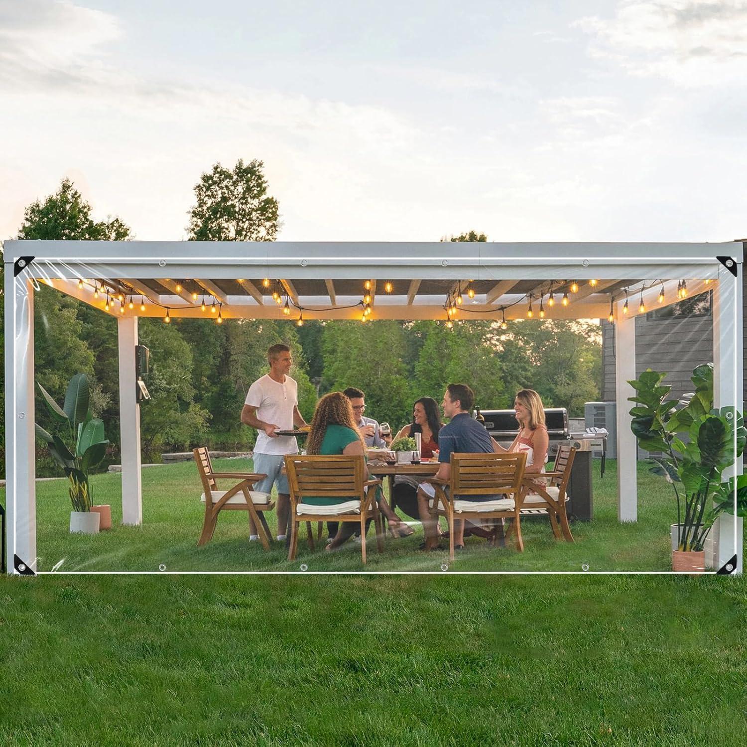 Lona Transparente Pesada MINGPINHUIUS 3x3m Impermeable UV