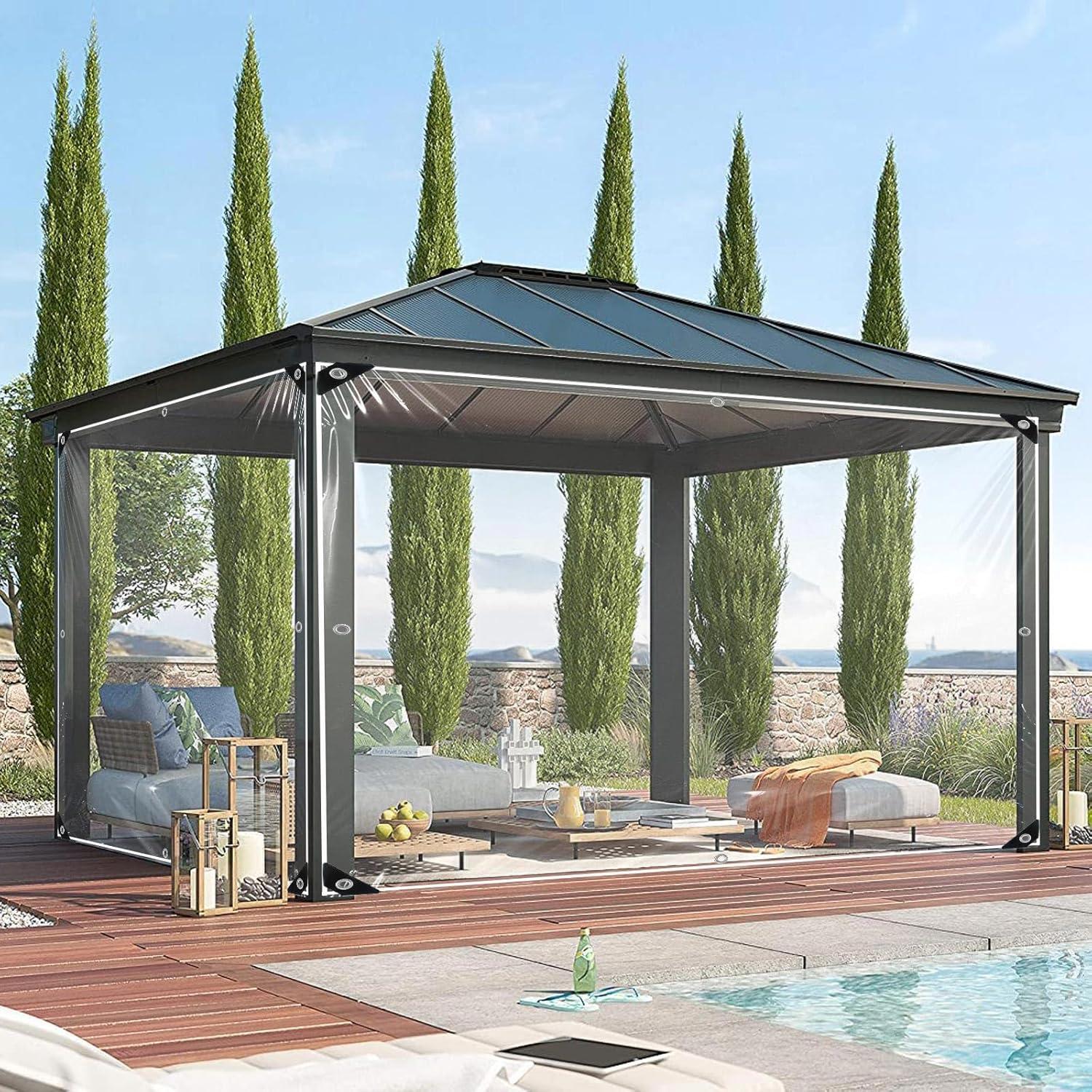 Lona Transparente Pesada MINGPINHUIUS 3x3m Impermeable UV