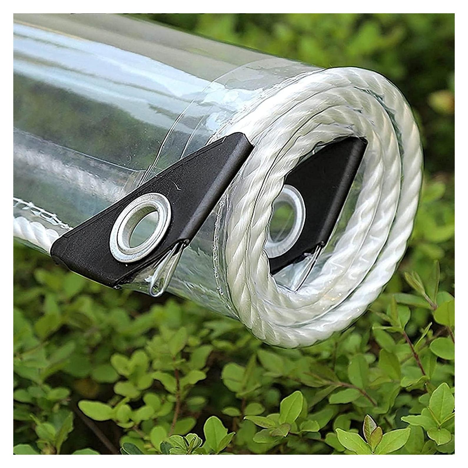 Lona de Vinilo Transparente GQZGGXX 2.13m x 3.05m 0.35mm