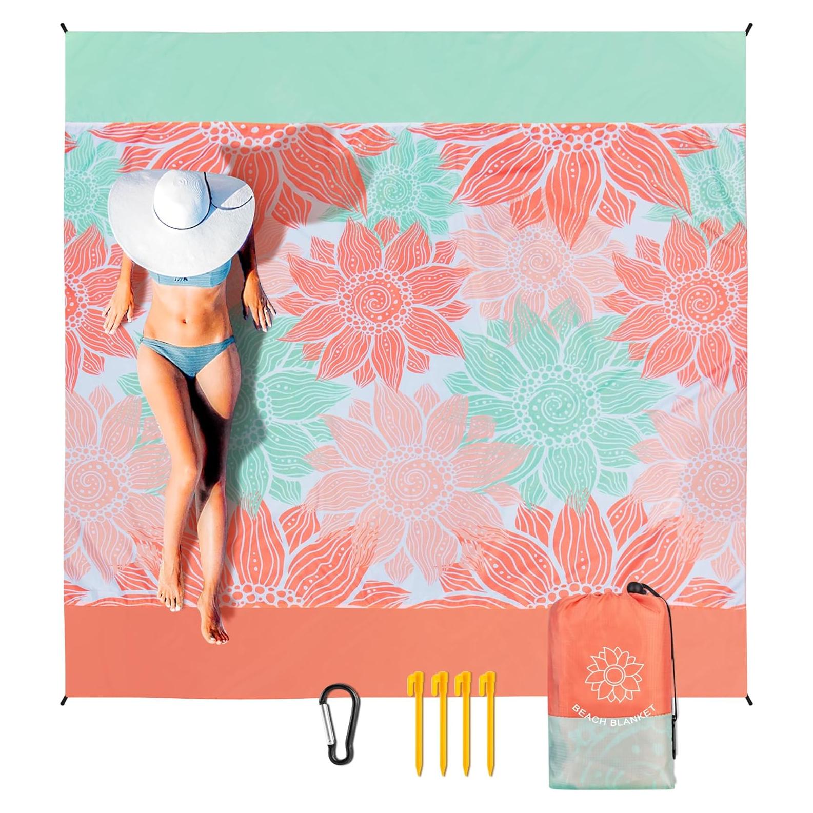 Manta de Playa WIWIGO Extra Grande Impermeable 200x210 cm