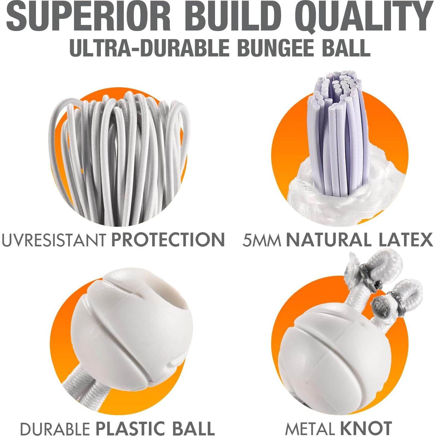 Paquete de 50 Cuerdas Bungee XIANGLE 22.86 cm Alta Resistencia