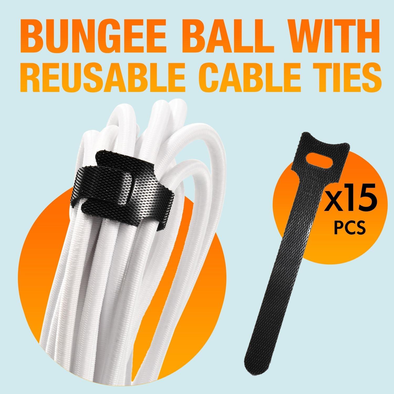 Paquete de 50 Cuerdas Bungee XIANGLE 22.86 cm Alta Resistencia