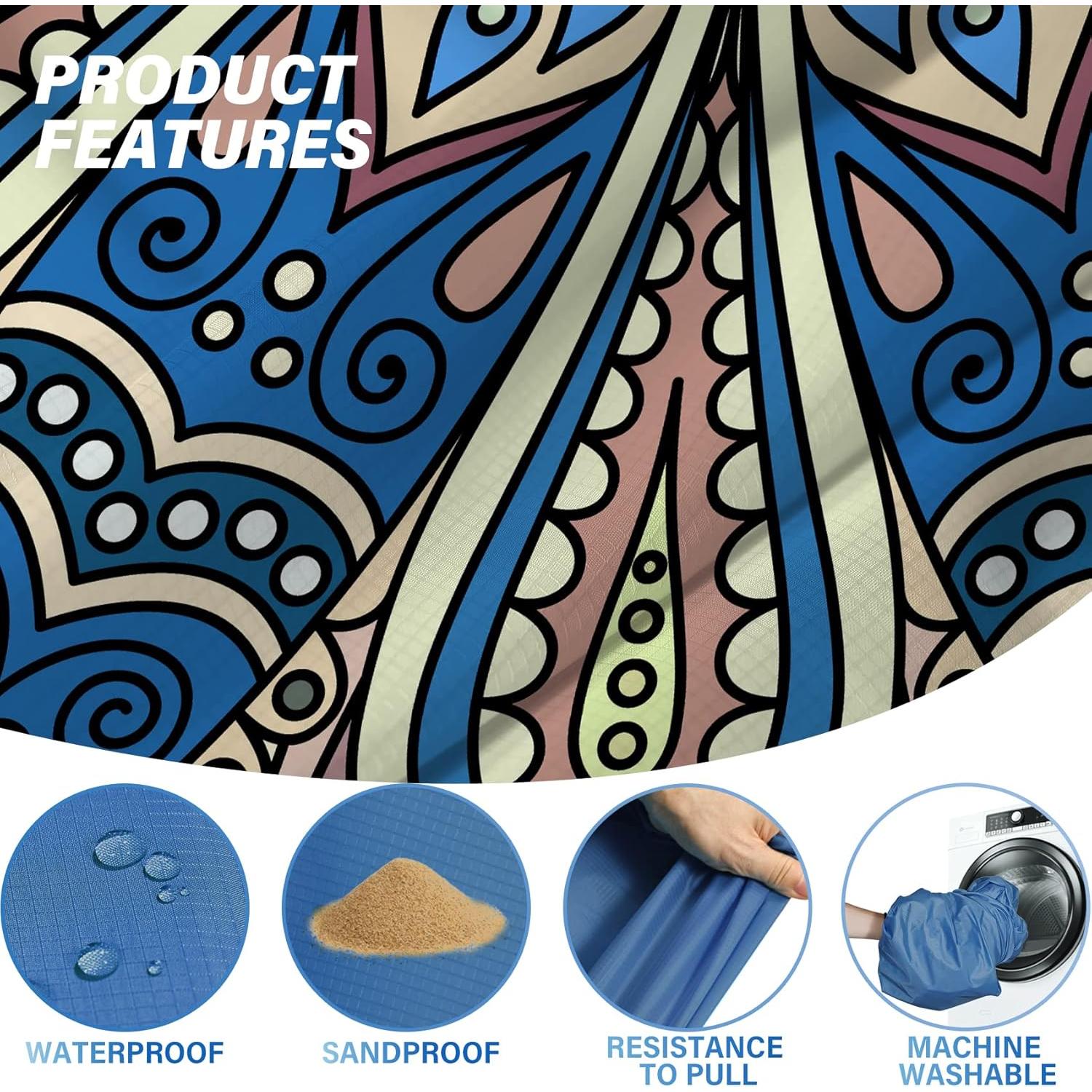 Manta de Playa Extra Grande Famstar 198x206 cm Impermeable