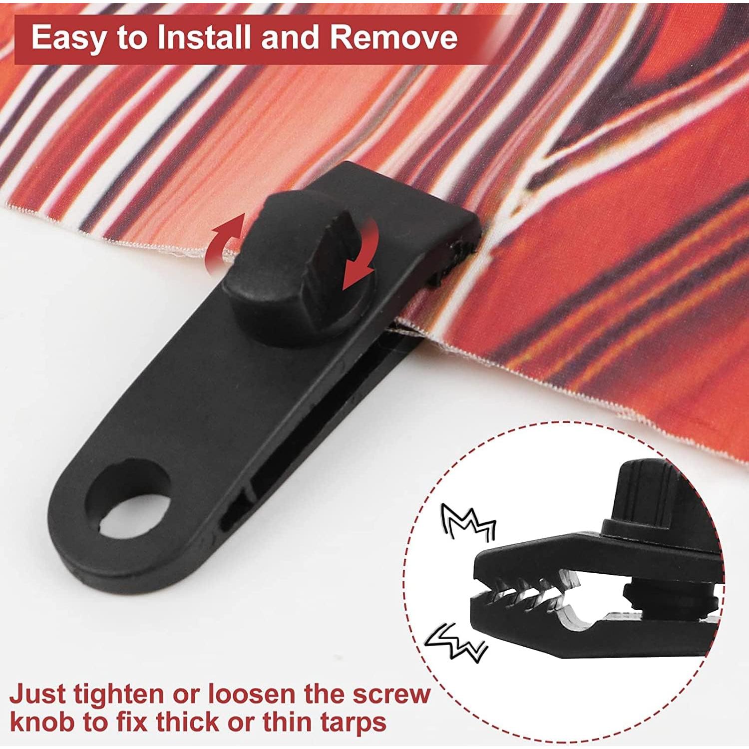 Cuerdas Bungee Vashly 30 cm con Ganchos y Clips - Paquete de 10