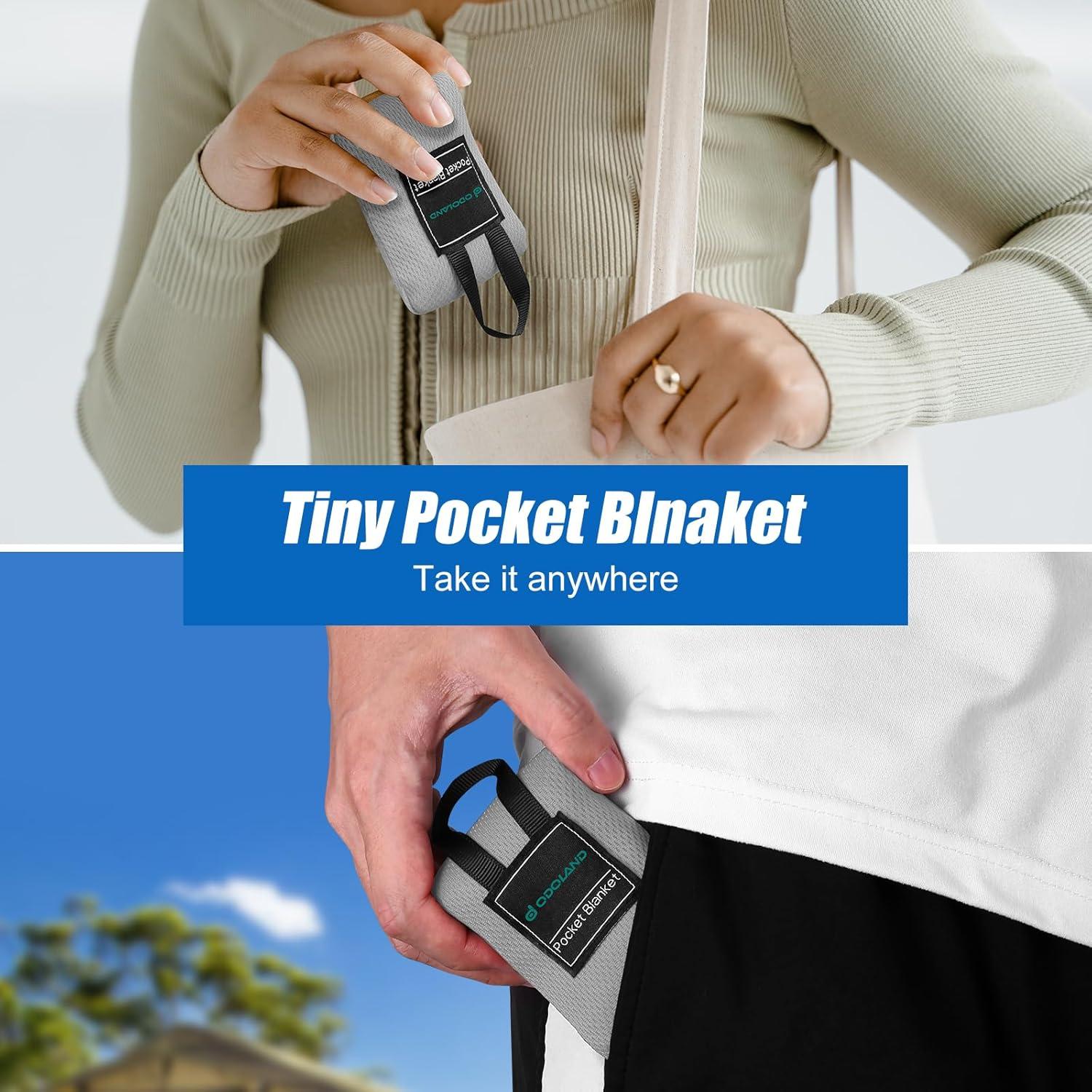 Manta de Picnic Odoland Gris 70x110 cm Impermeable Ligera