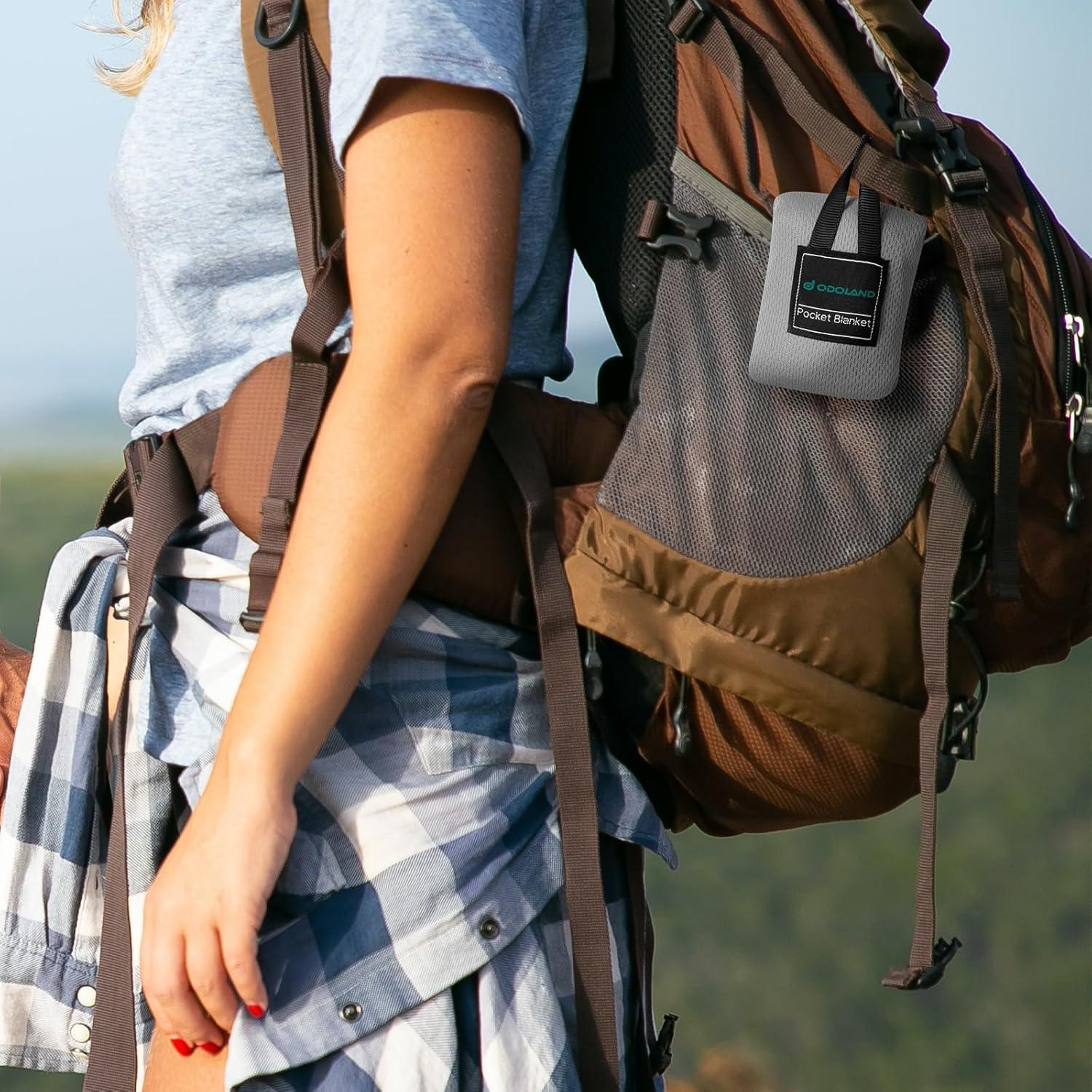 Manta de Picnic Odoland Gris 70x110 cm Impermeable Ligera