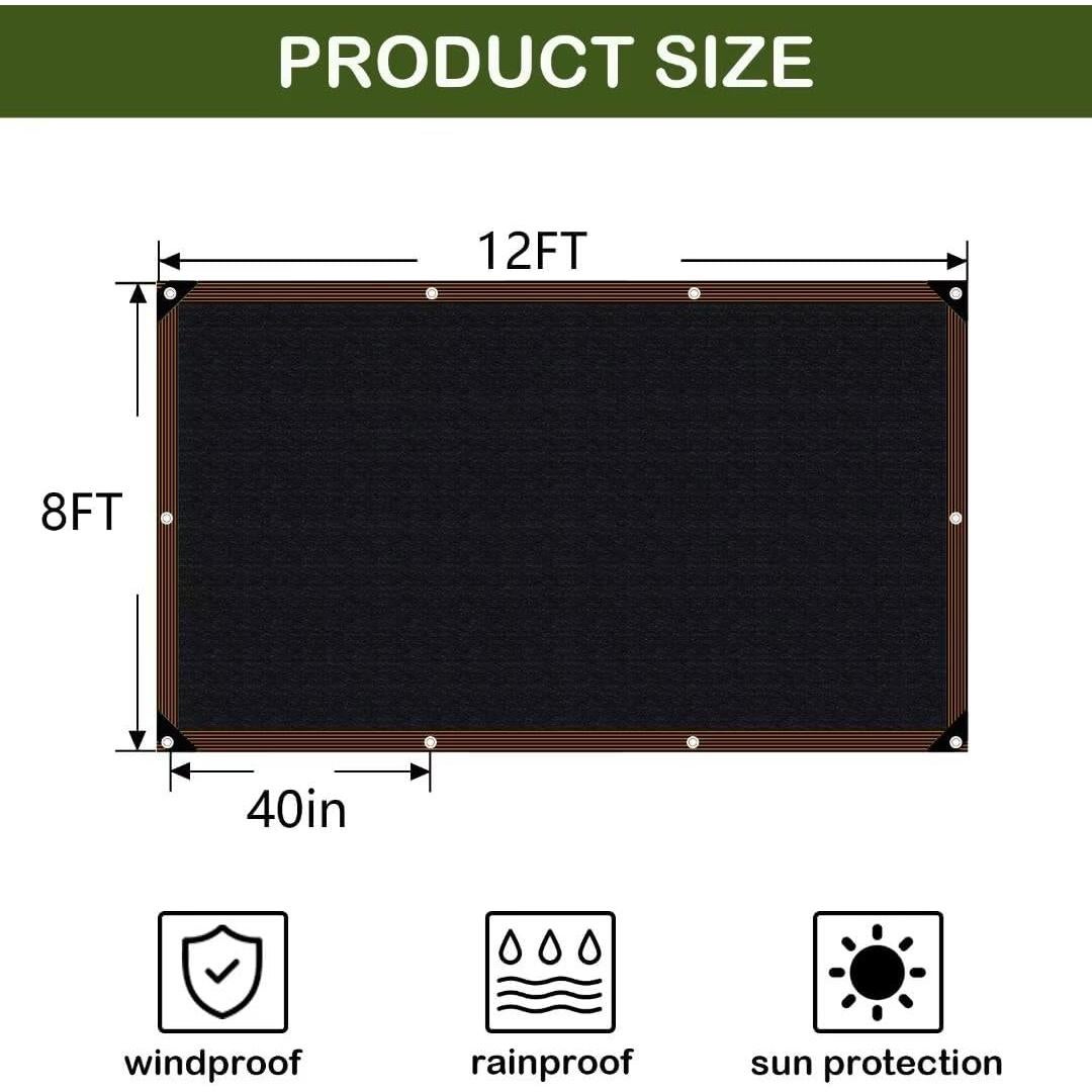 Tela de Sombra TOTOZAKUL 2.44x3.66 m Negra 70% Sombreado
