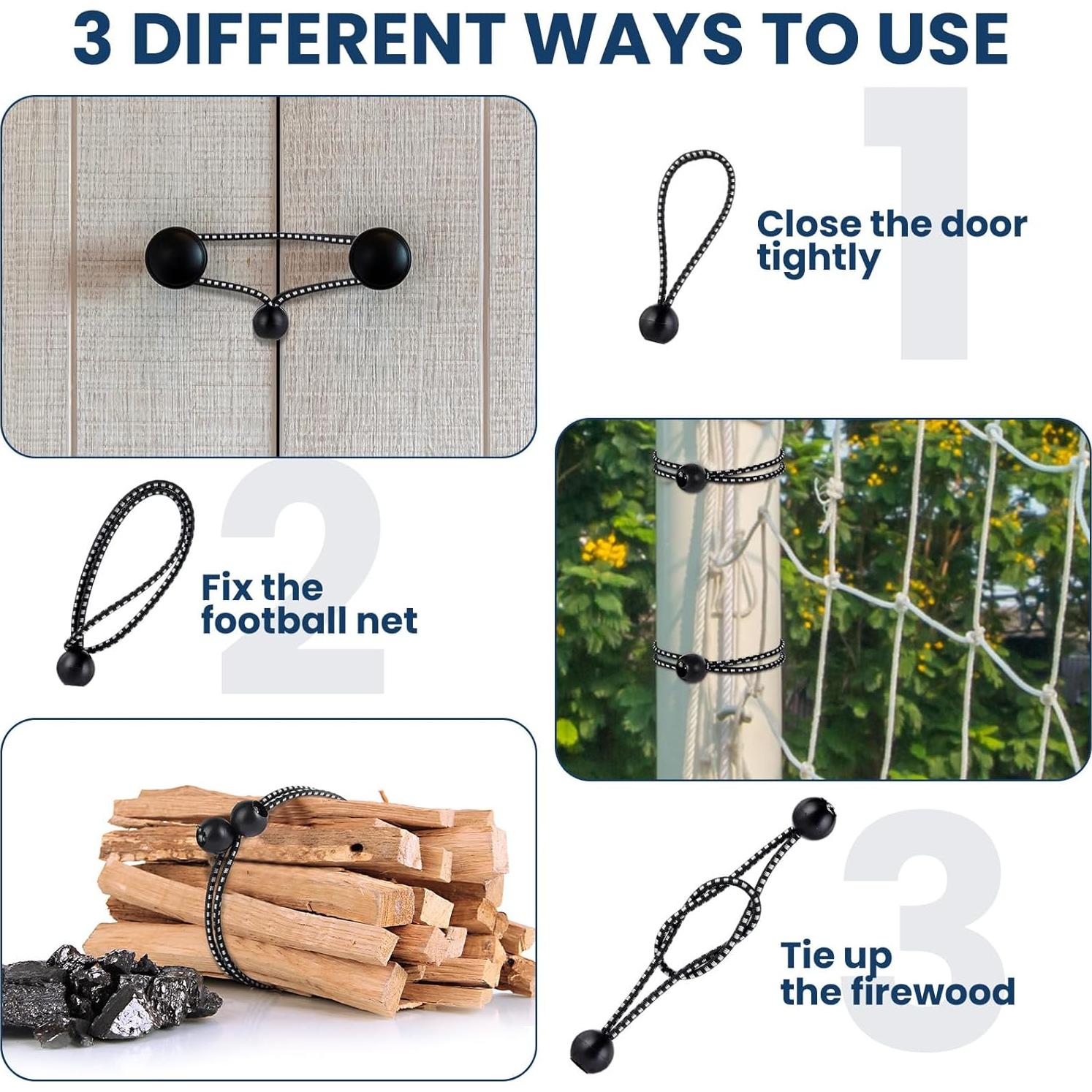 100 Cuerdas Bungee Wowangce 4-11 Pulgadas Resistentes UV